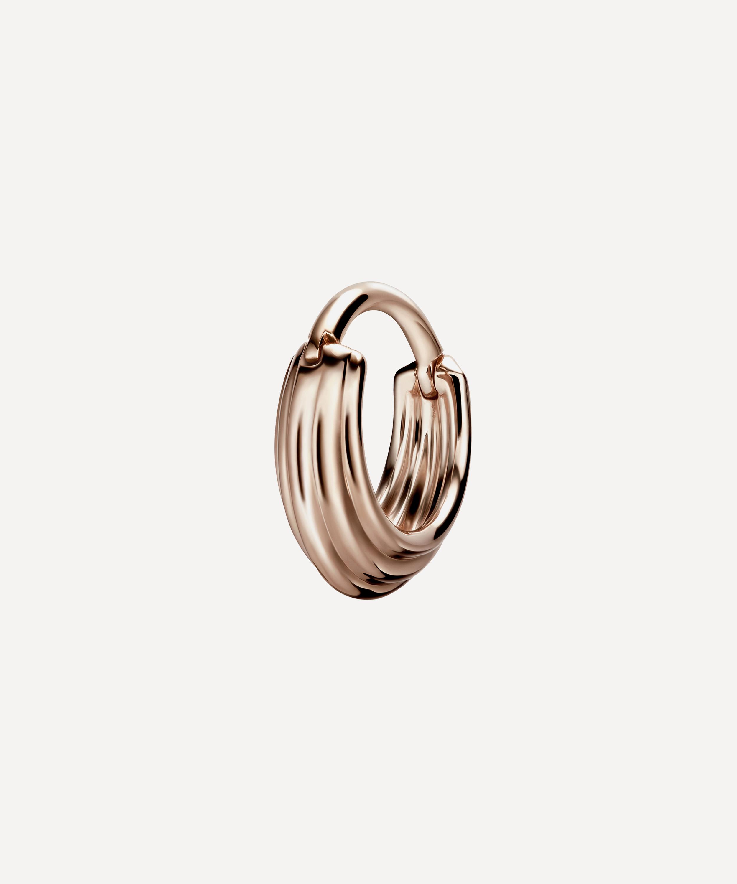 MARIA TASH MARIA TASH 14CT 8MM DOUBLE-SIDED HIRANYA HOOP EARRING 000708414