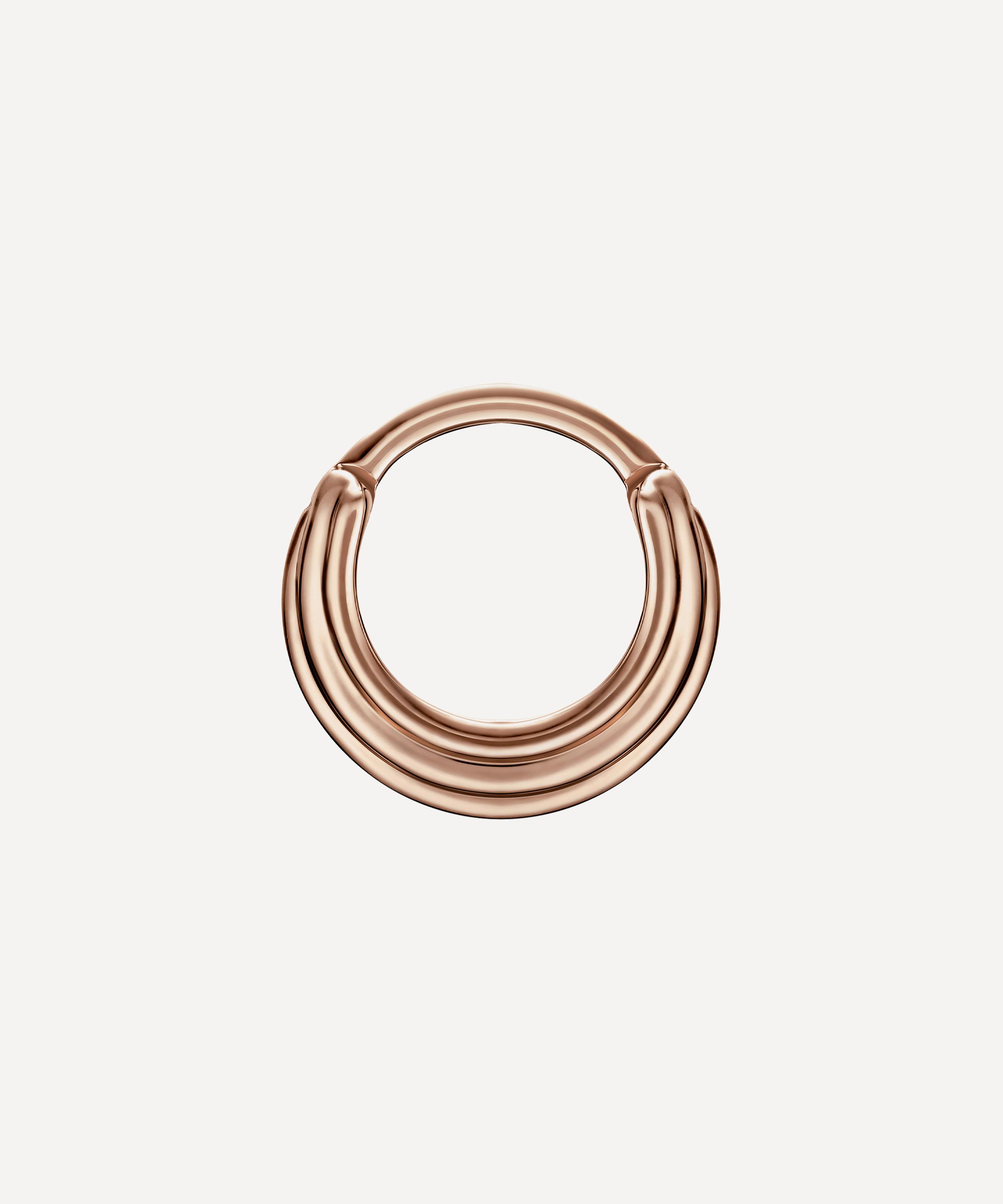 MARIA TASH MARIA TASH 14CT 8MM DOUBLE-SIDED HIRANYA HOOP EARRING 000708414