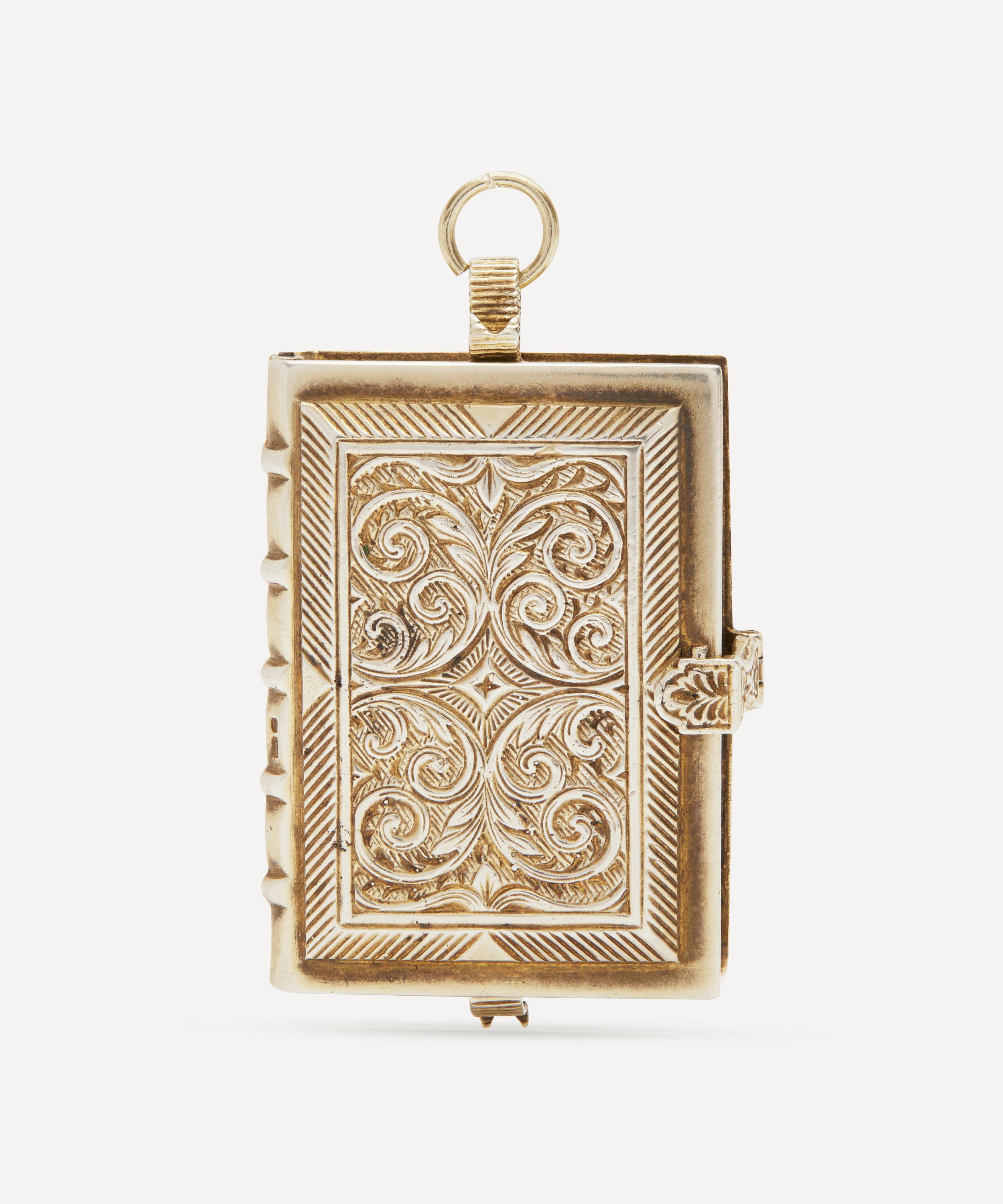 Shop Designer Vintage Mens 1990s Silver-gilt Miniature Book Pocket Watch
