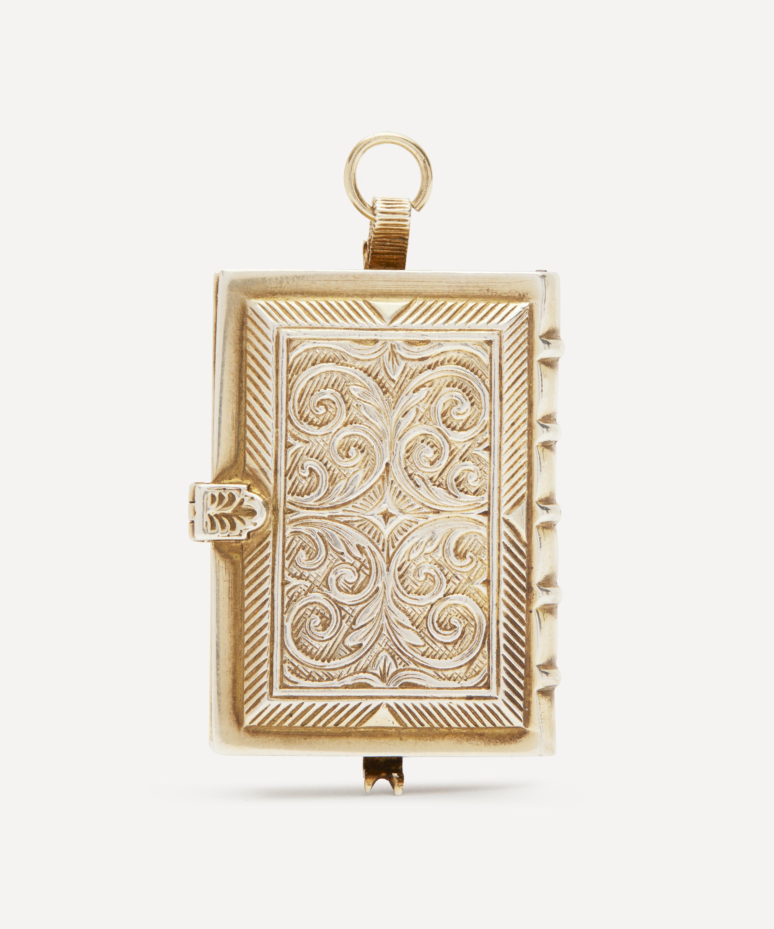 Shop Designer Vintage Mens 1990s Silver-gilt Miniature Book Pocket Watch