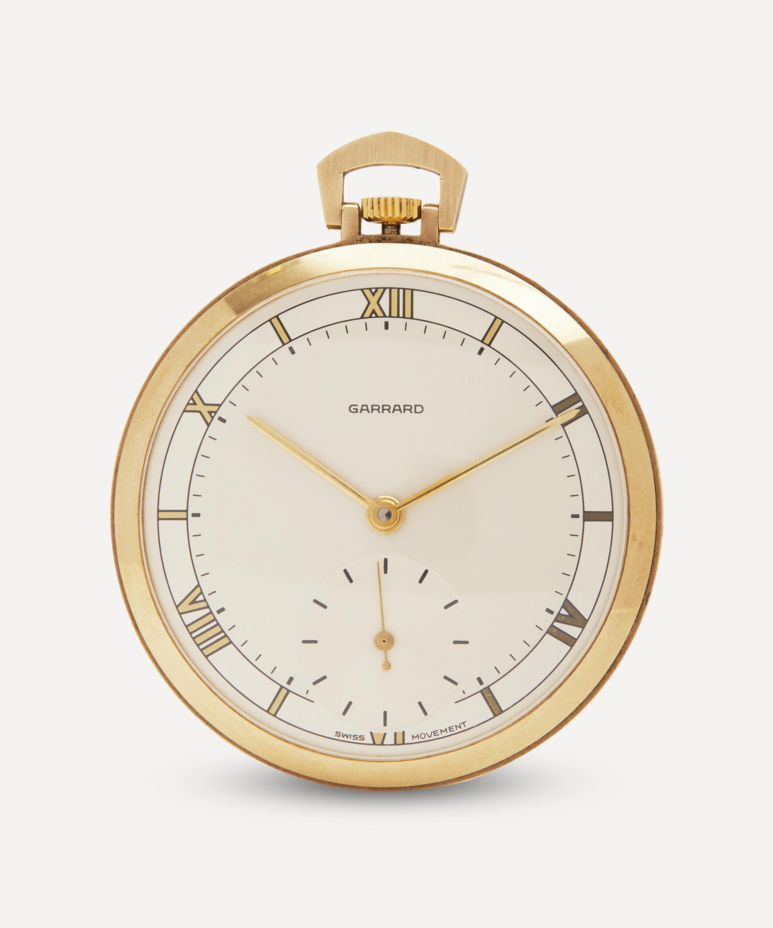 Designer Vintage 1980s Garrard 9 Carat Gold Pocket Watch