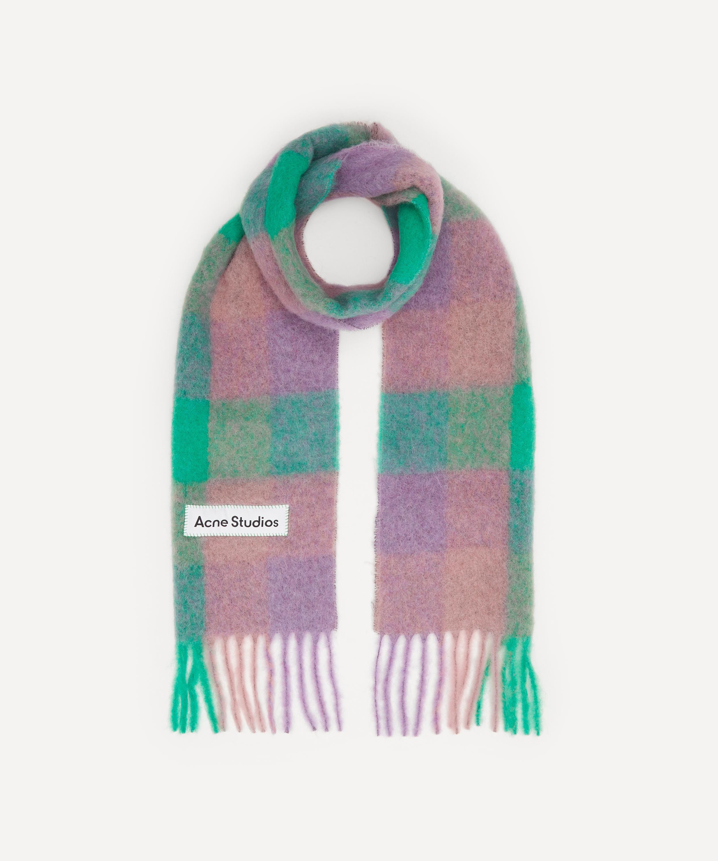 Acne Studios Multi Check Alpaca-blend Scarf