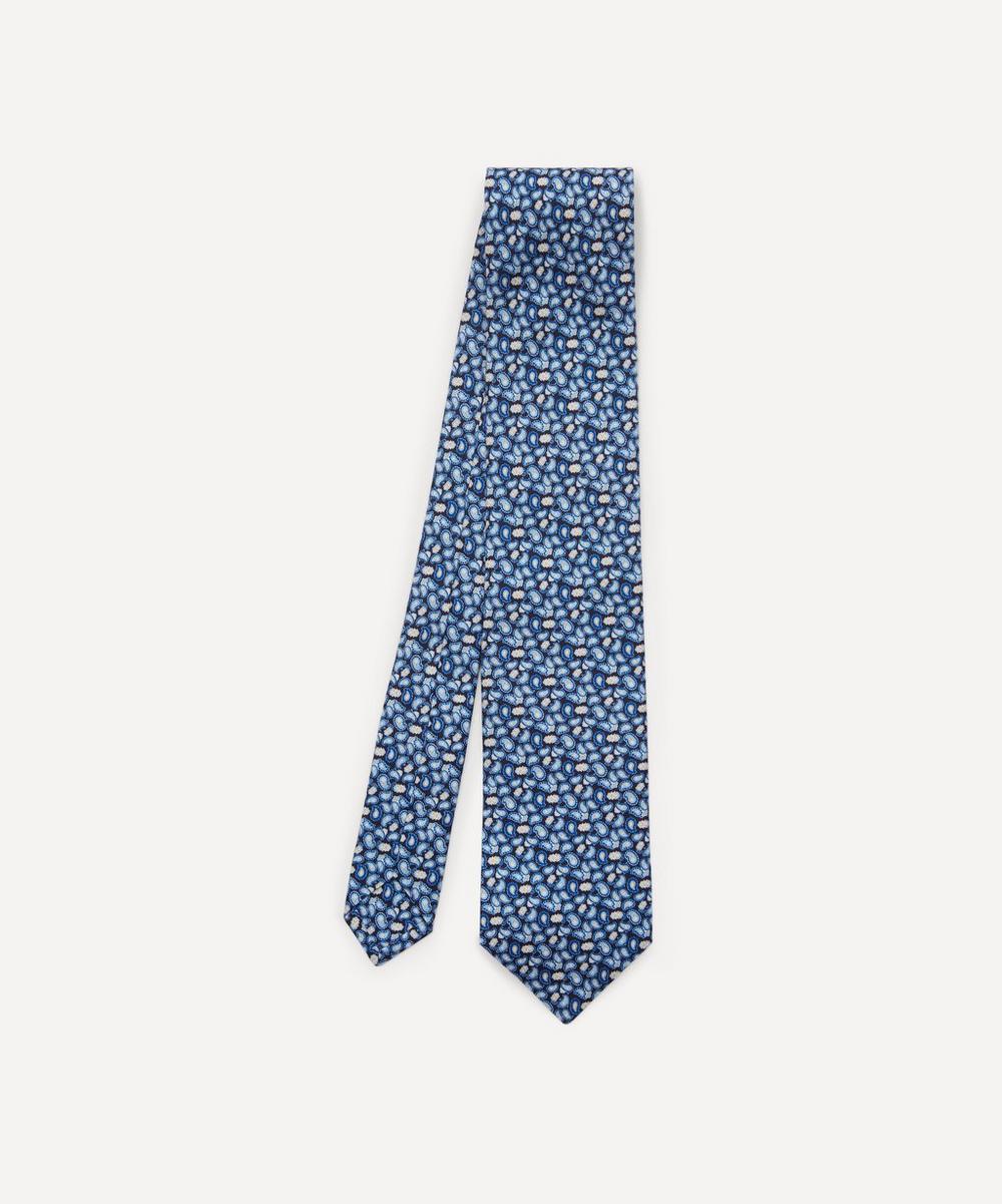 Liberty Heaton Printed Silk Tie In Blue