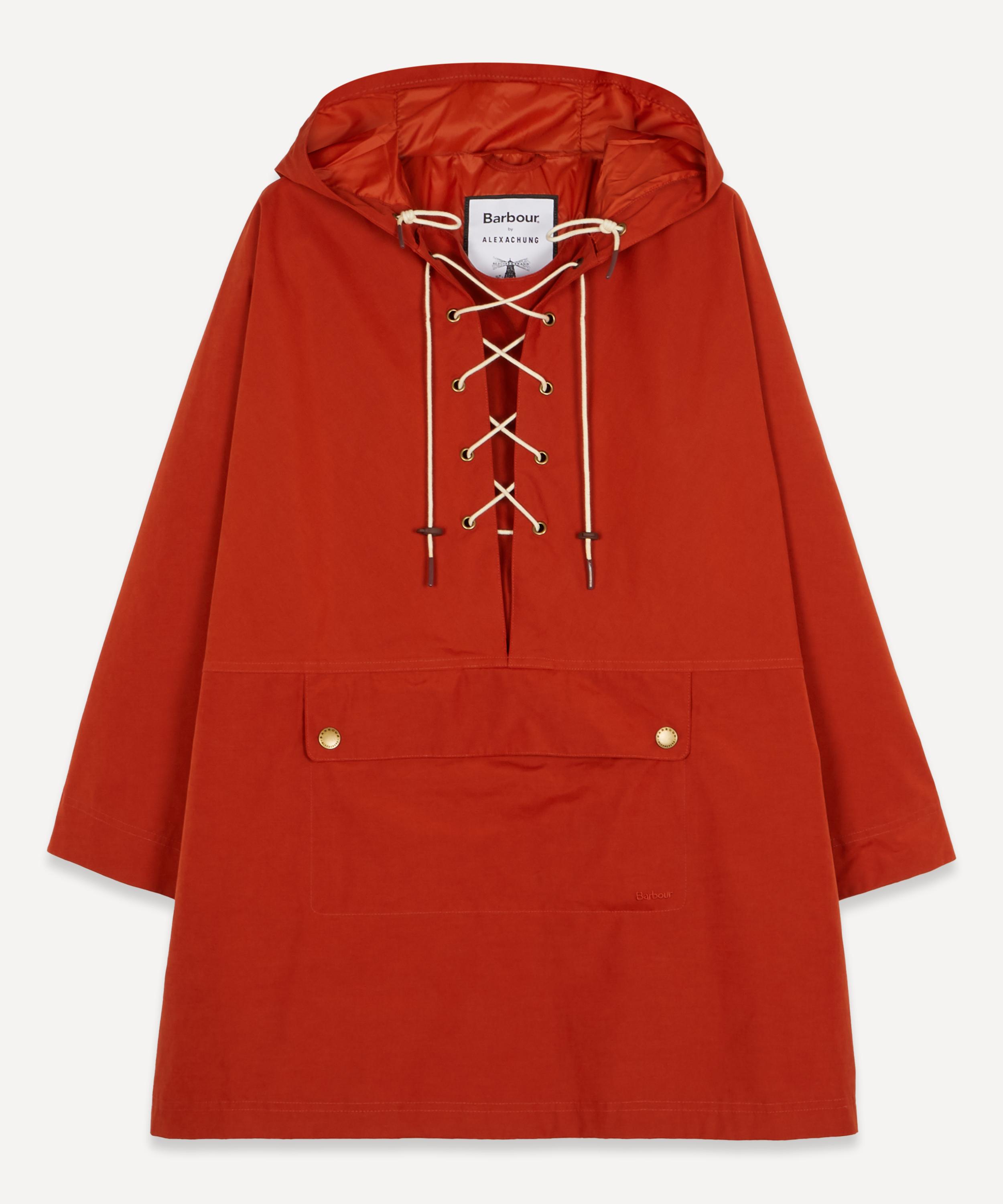 Barbour X Alexachung Pippa Lace-up Jacket In Sunset Orange