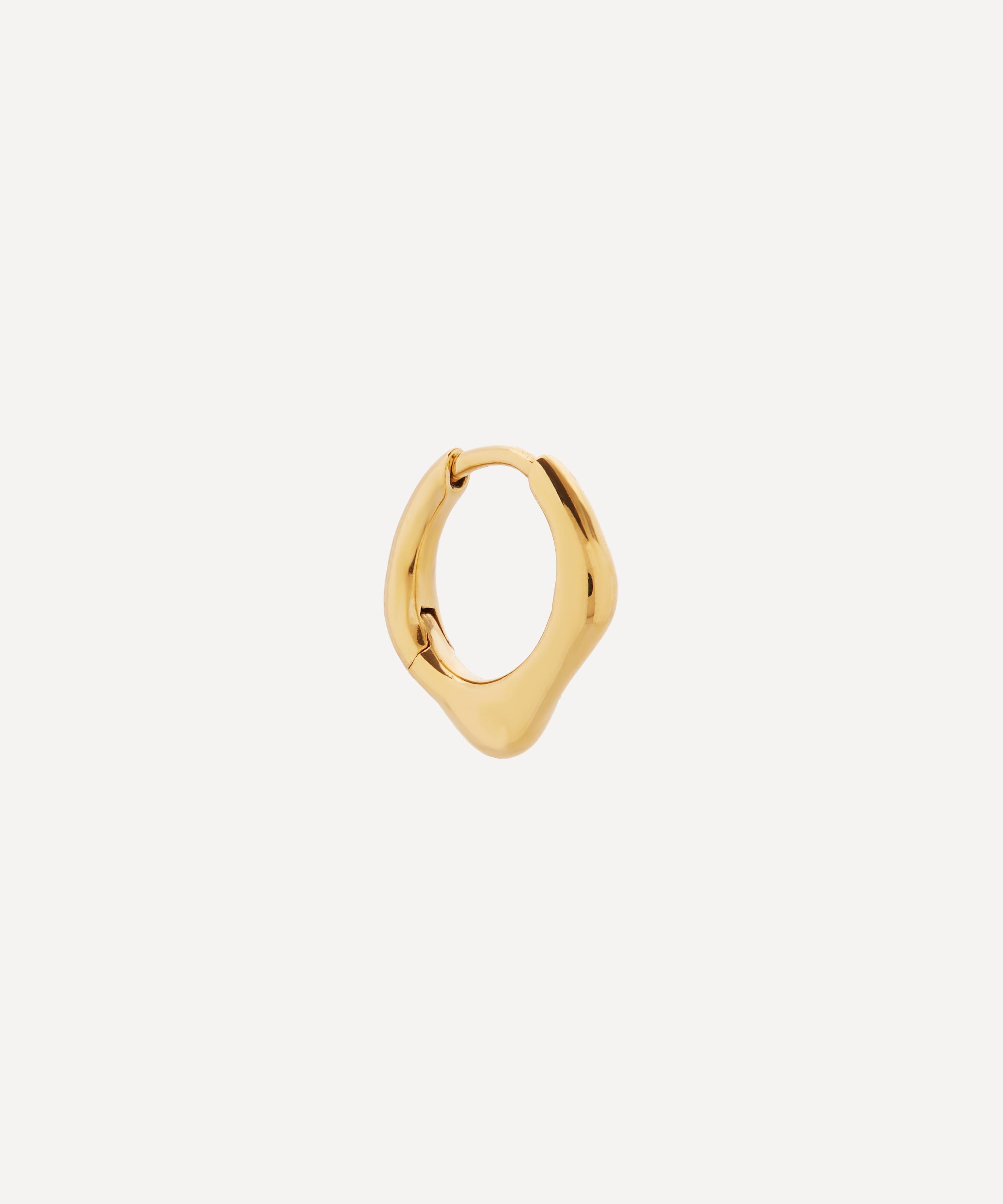MARIA BLACK GOLD-PLATED PENSO SINGLE HUGGIE HOOP EARRING,000711095