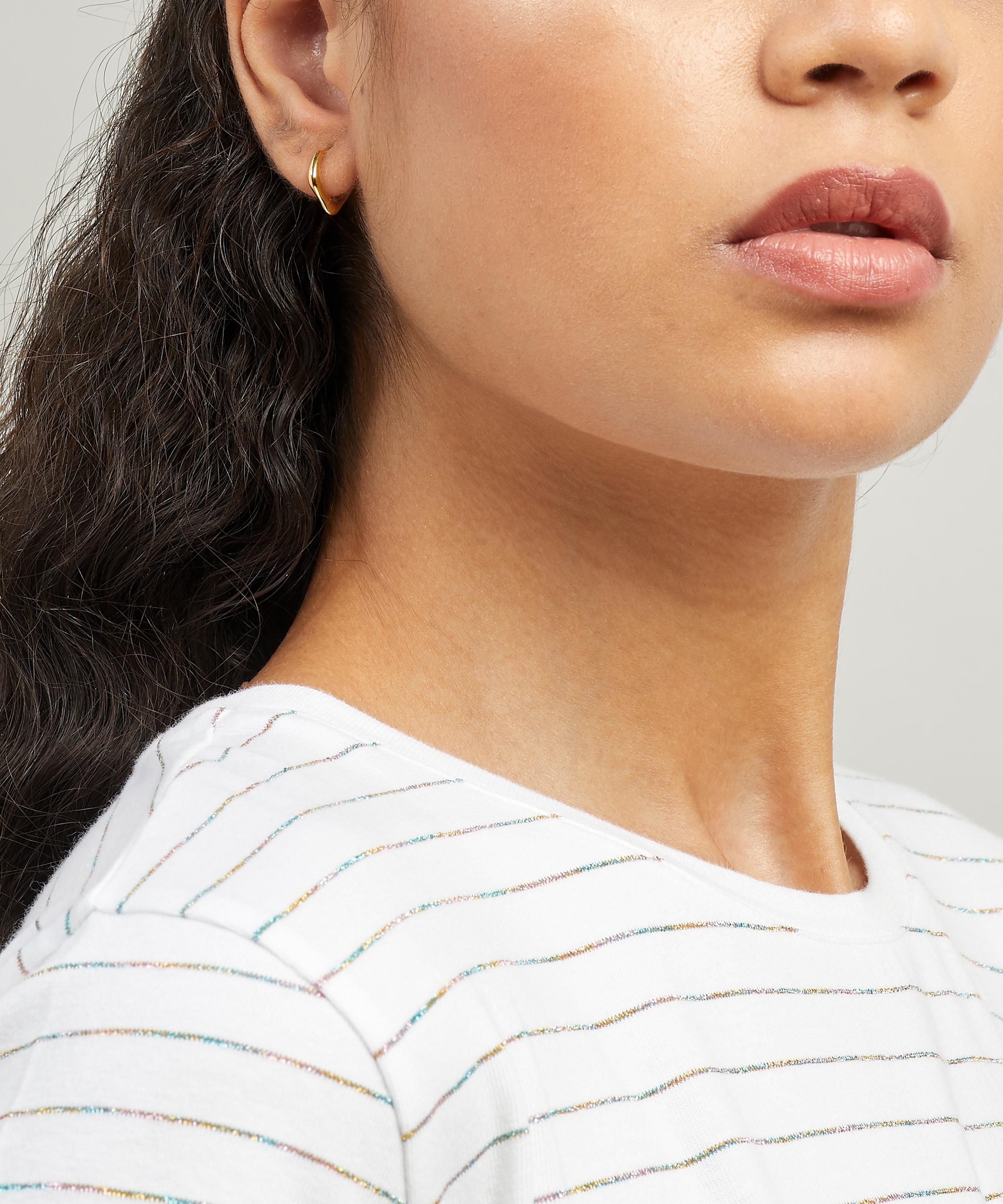 MARIA BLACK GOLD-PLATED PENSO SINGLE HUGGIE HOOP EARRING