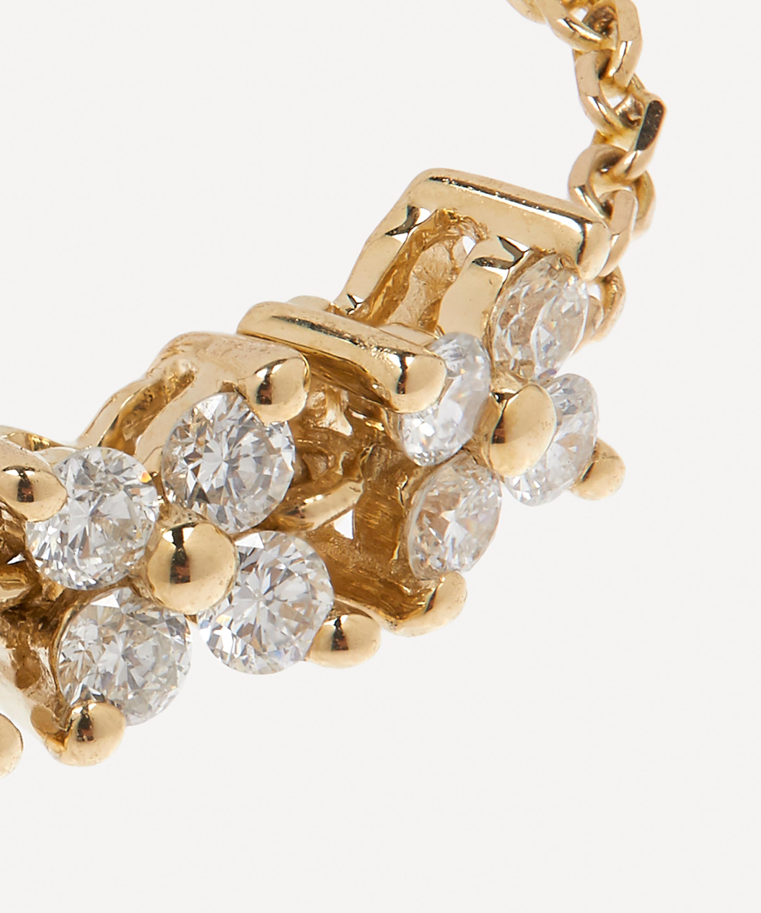 ANISSA KERMICHE ANISSA KERMICHE 14CT GOLD BRONT DORE DIAMOND CHAIN RING 000711576