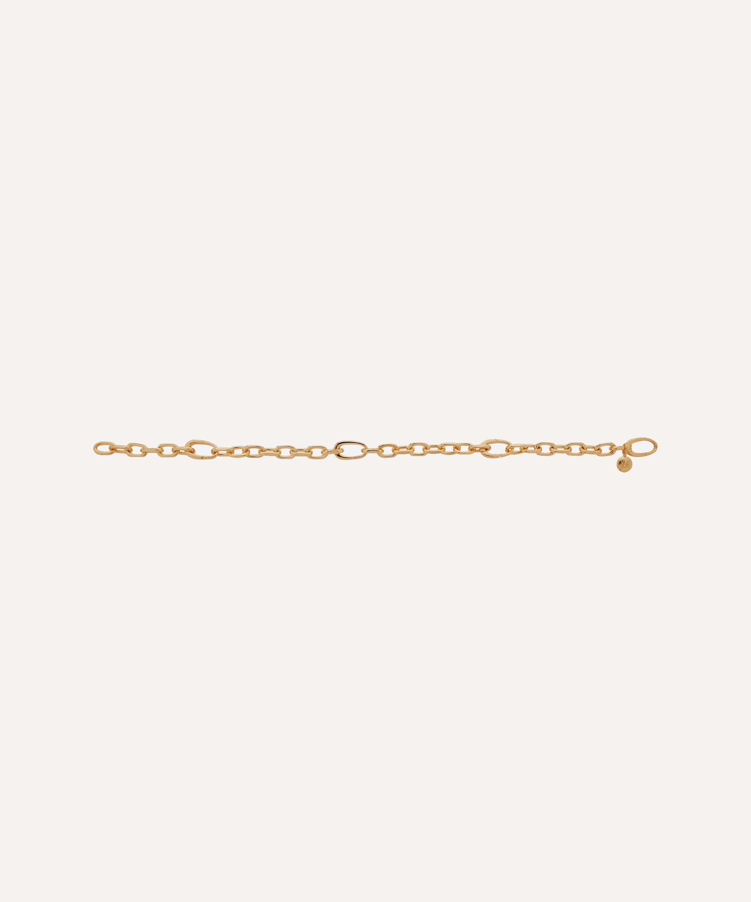 MONICA VINADER MONICA VINADER GOLD PLATED VERMEIL SILVER ALTA CAPTURE MINI LINK CHARM BRACELET 000712543