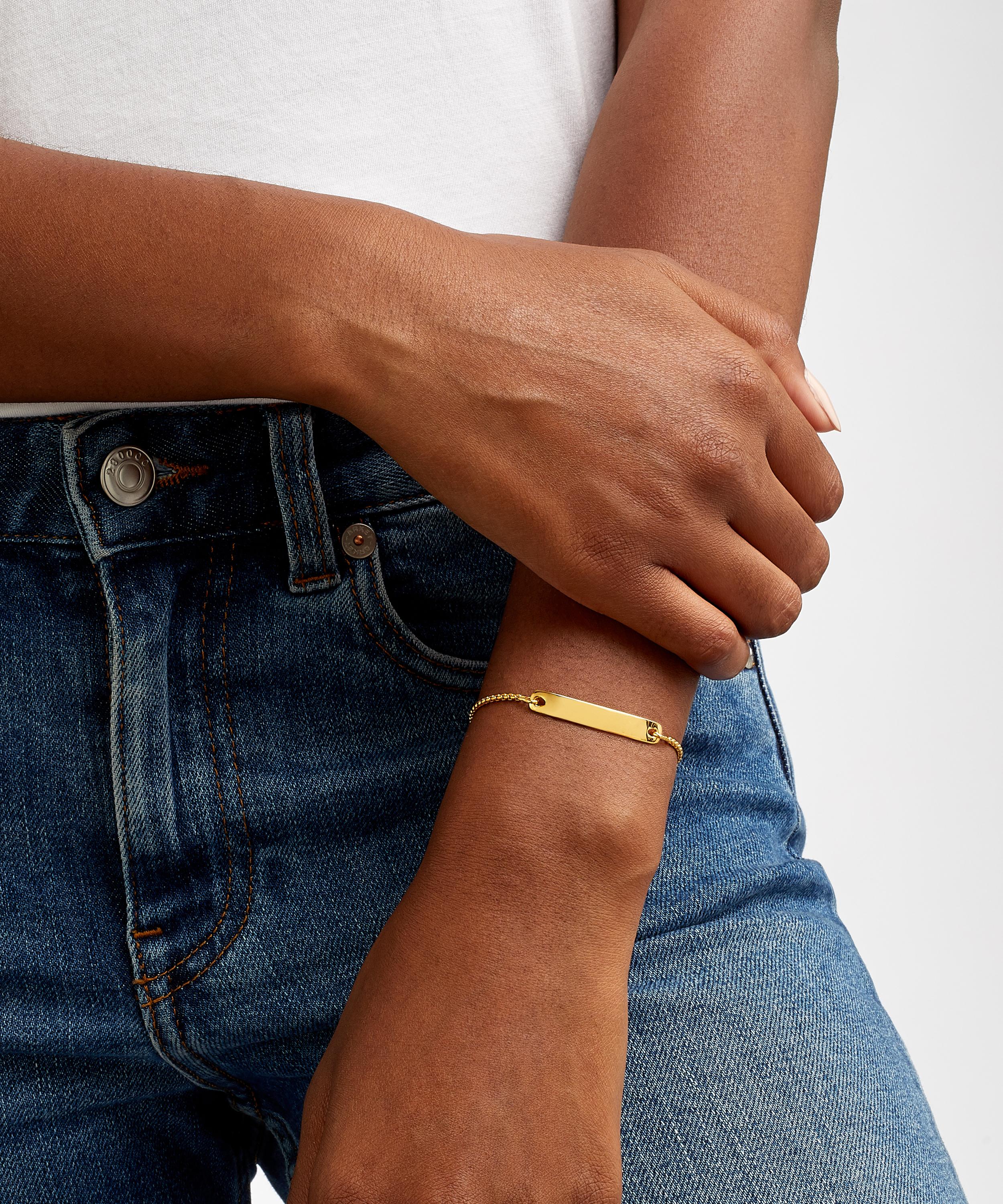 Monica Vinader Engravable Havana Friendship Chain Bracelet (exclusive Collection) In Gold