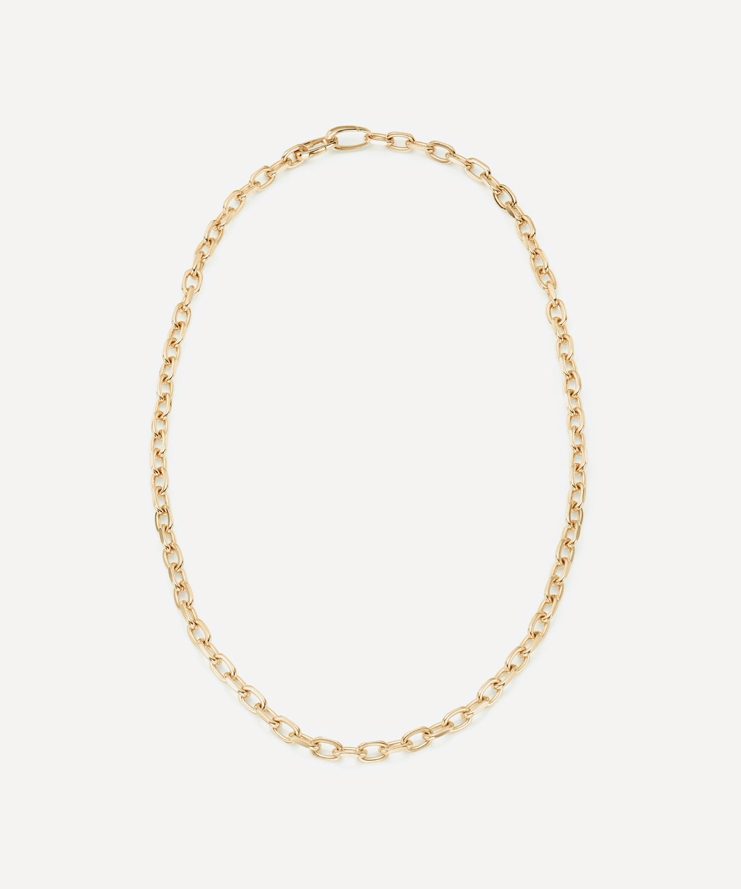 Monica Vinader Gold Plated Vermeil Silver Alta Capture Mini Link Necklace In Gold