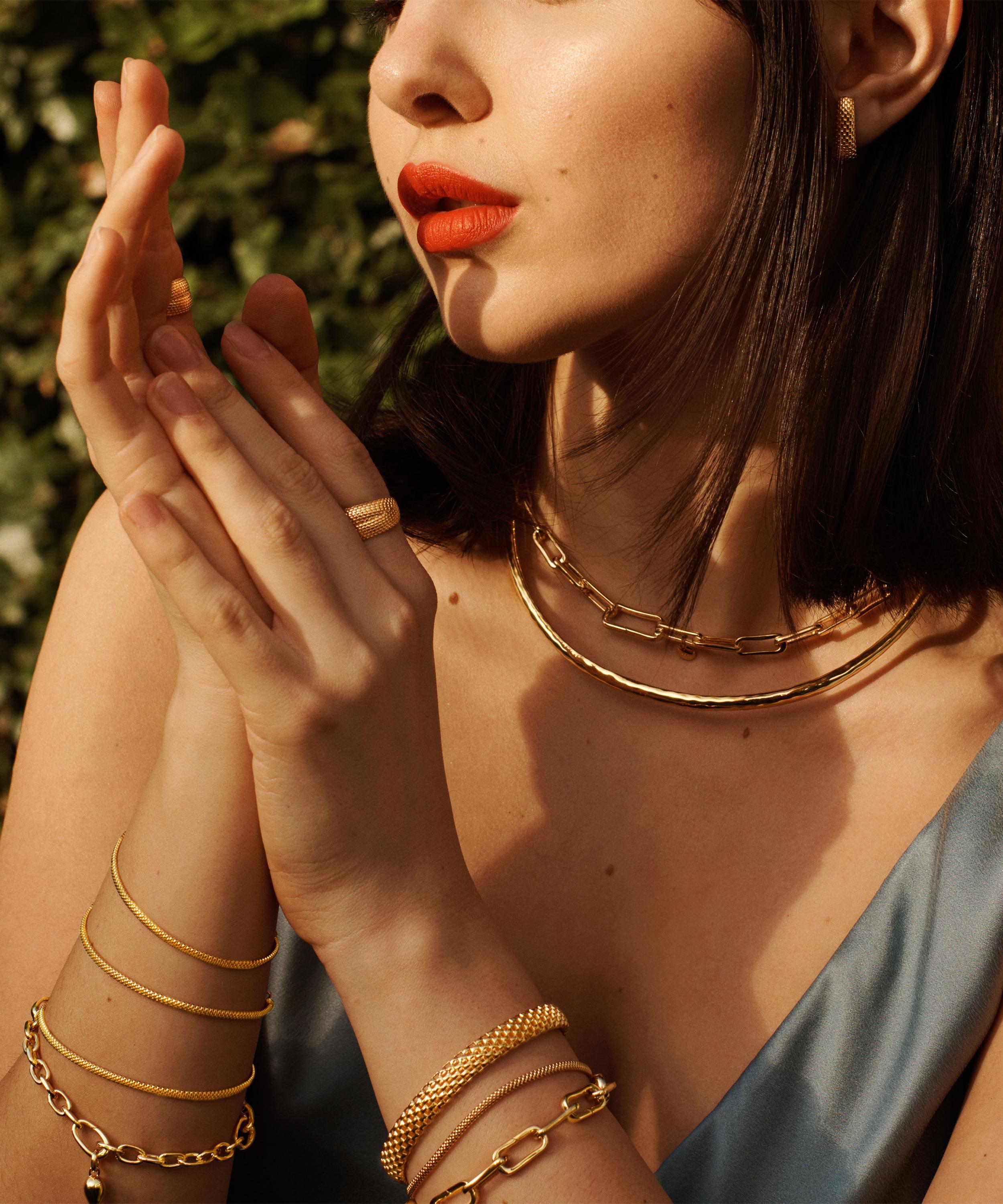 MONICA VINADER MONICA VINADER X DOINA GOLD PLATED VERMEIL SILVER TORC NECKLACE 000712559