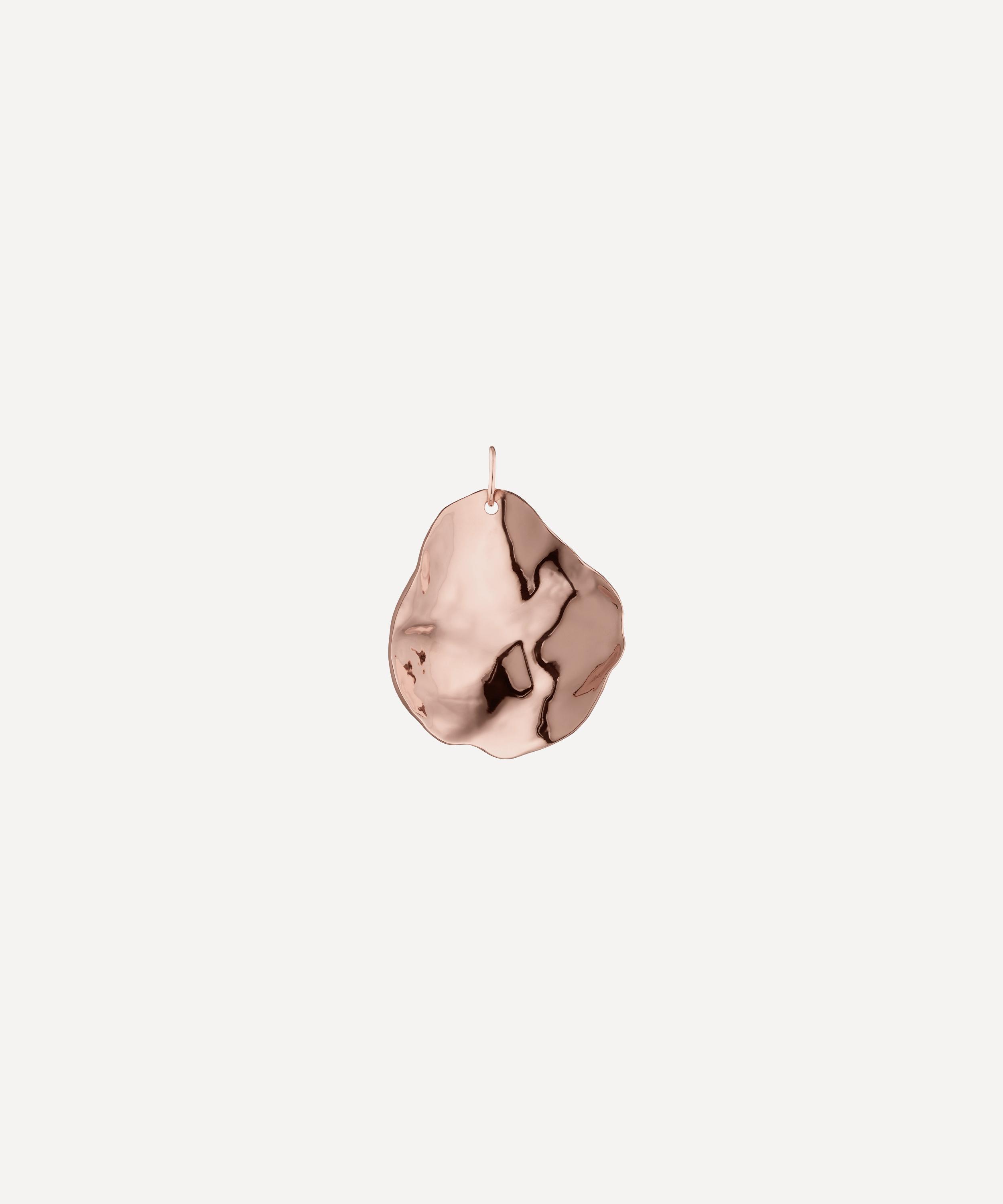 Monica Vinader Rose Gold Plated Vermeil Silver Nura Shell Pendant Charm In Rose Gold