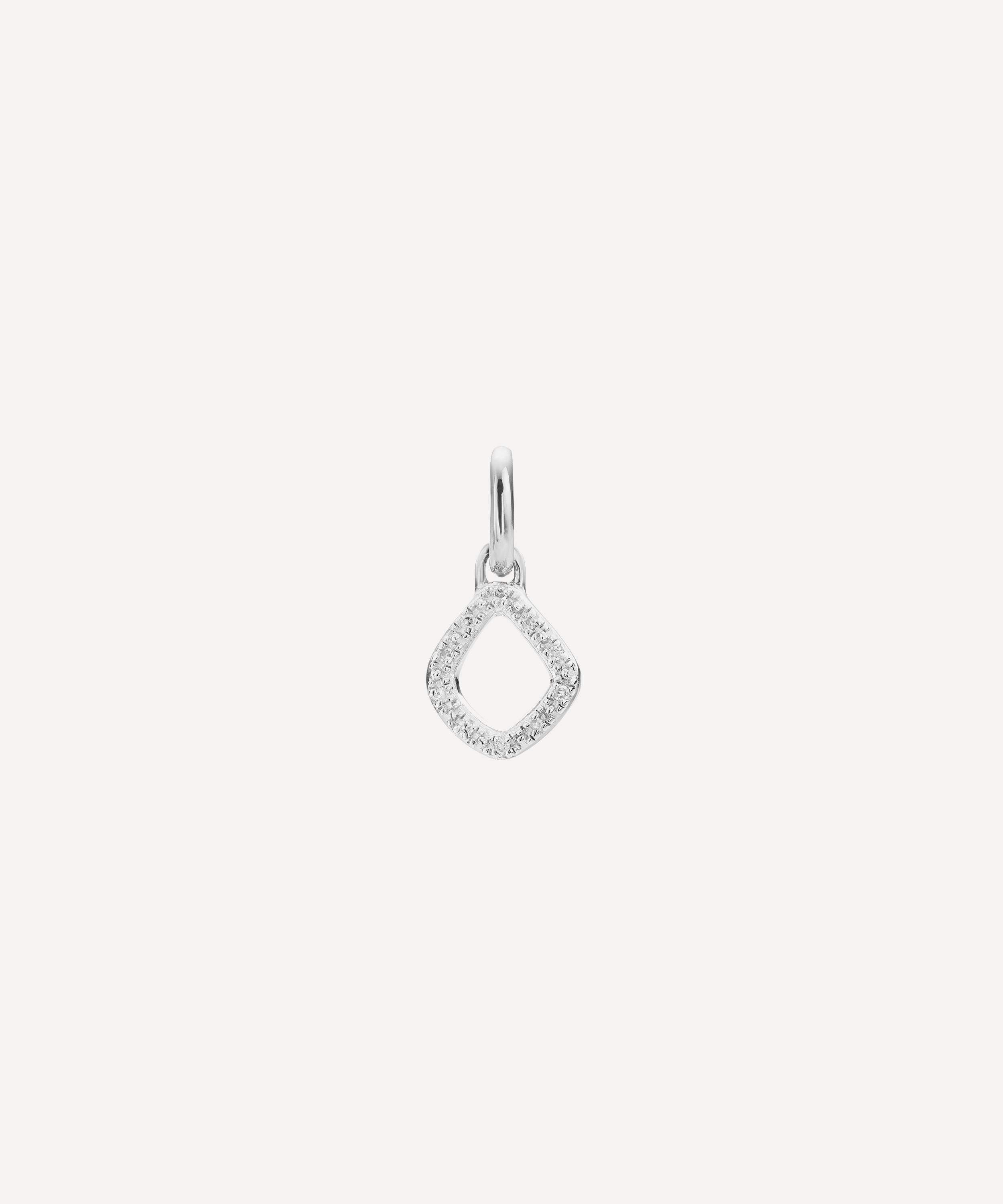 MONICA VINADER MONICA VINADER SILVER RIVA MINI DIAMOND KITE PENDANT CHARM 000712620