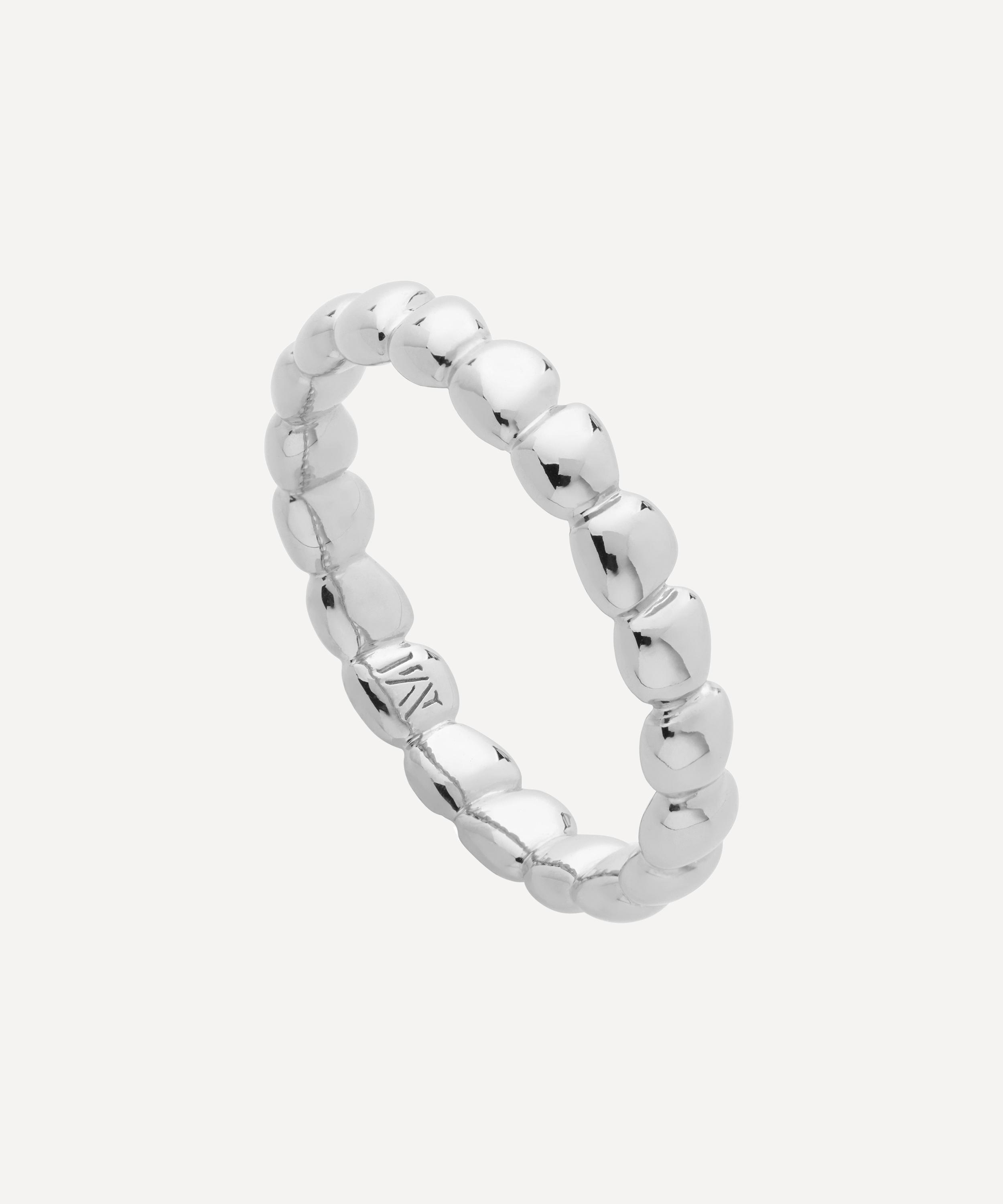 Monica Vinader Silver Nura Teardrop Eternity Ring M Luxury