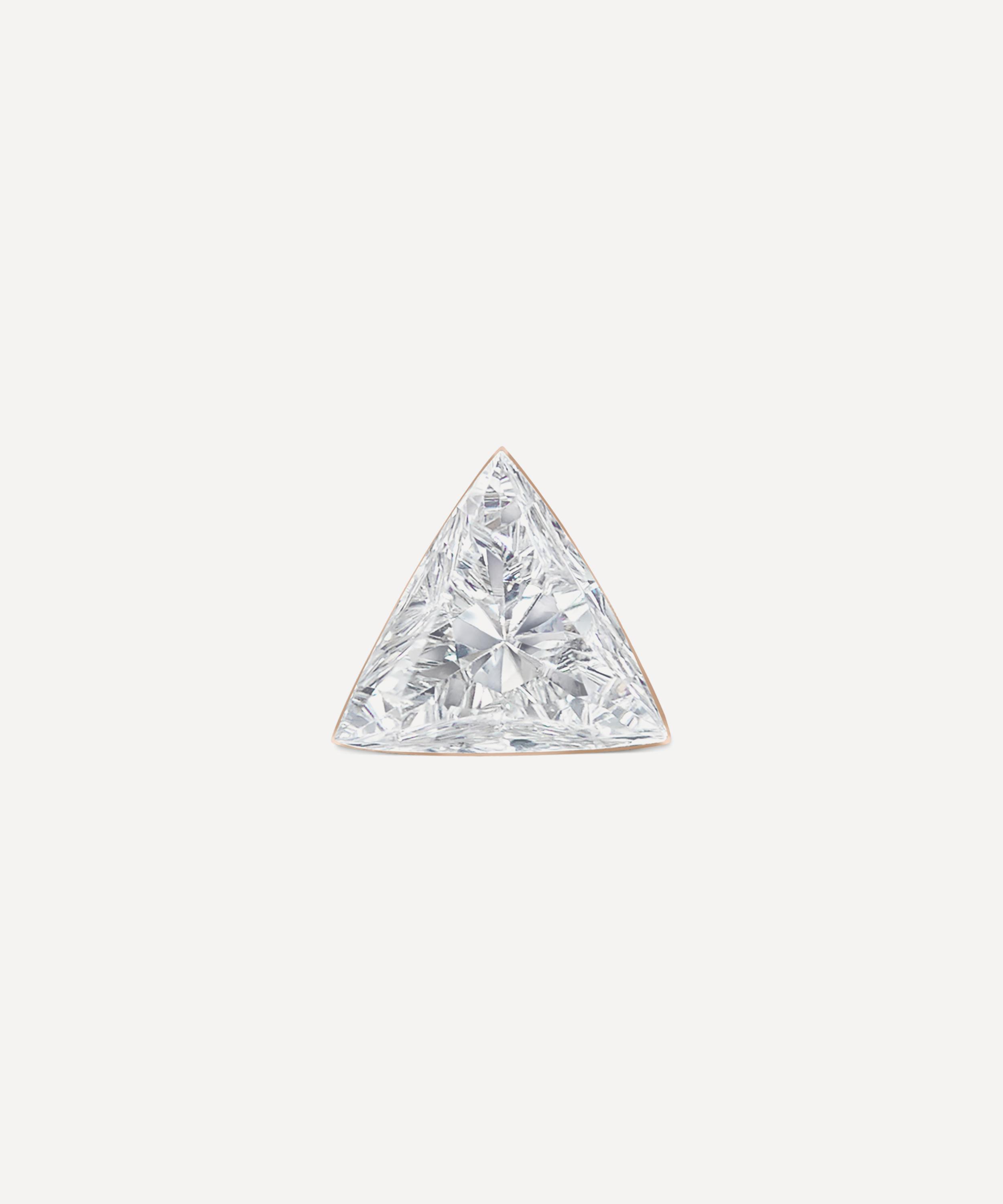 MARIA TASH MARIA TASH 18CT 2.5MM INVISIBLE SET TRIANGLE DIAMOND THREADED STUD EARRING 000713610
