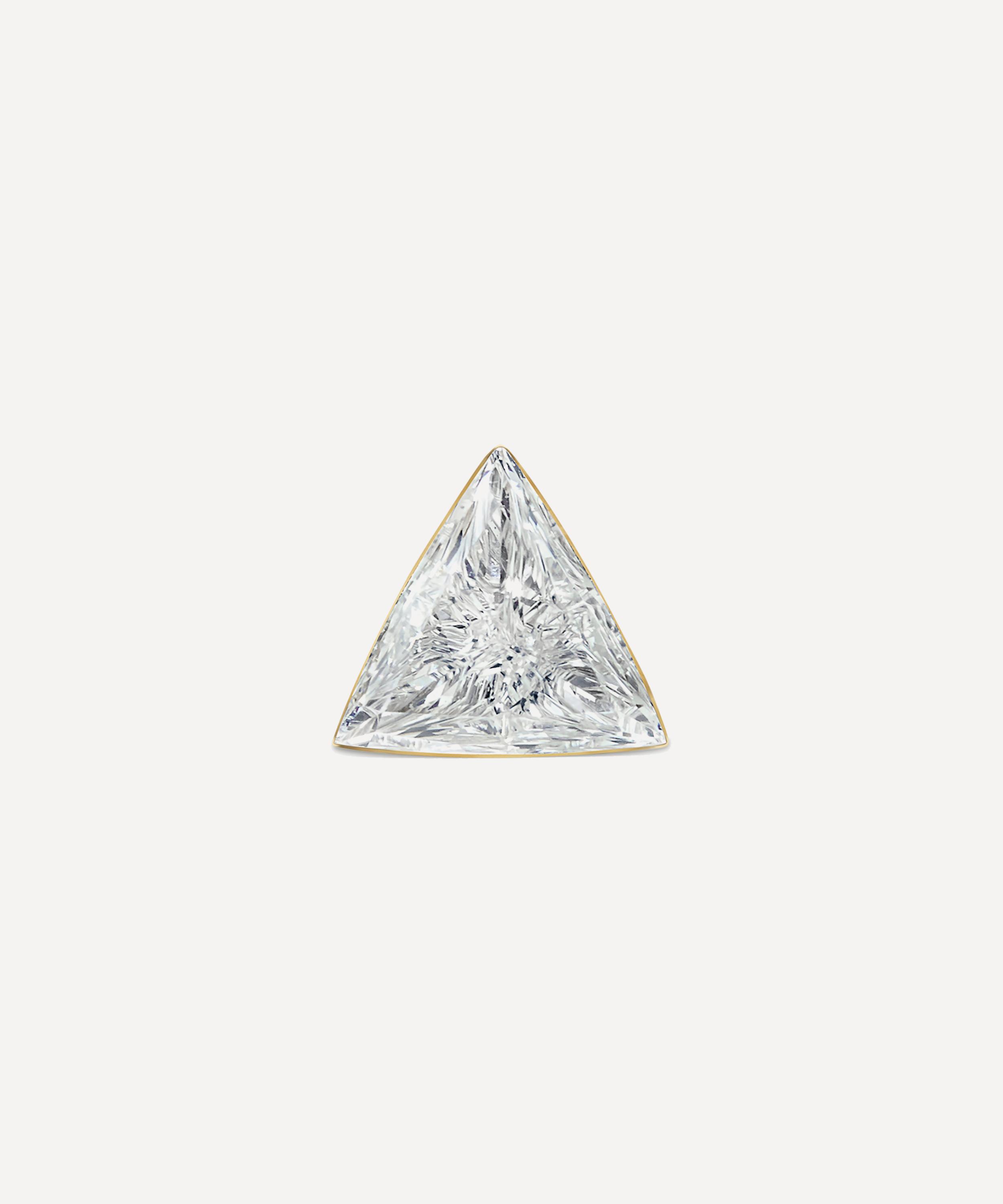 MARIA TASH MARIA TASH 18CT 3MM INVISIBLE SET TRIANGLE DIAMOND THREADED STUD EARRING 000713646