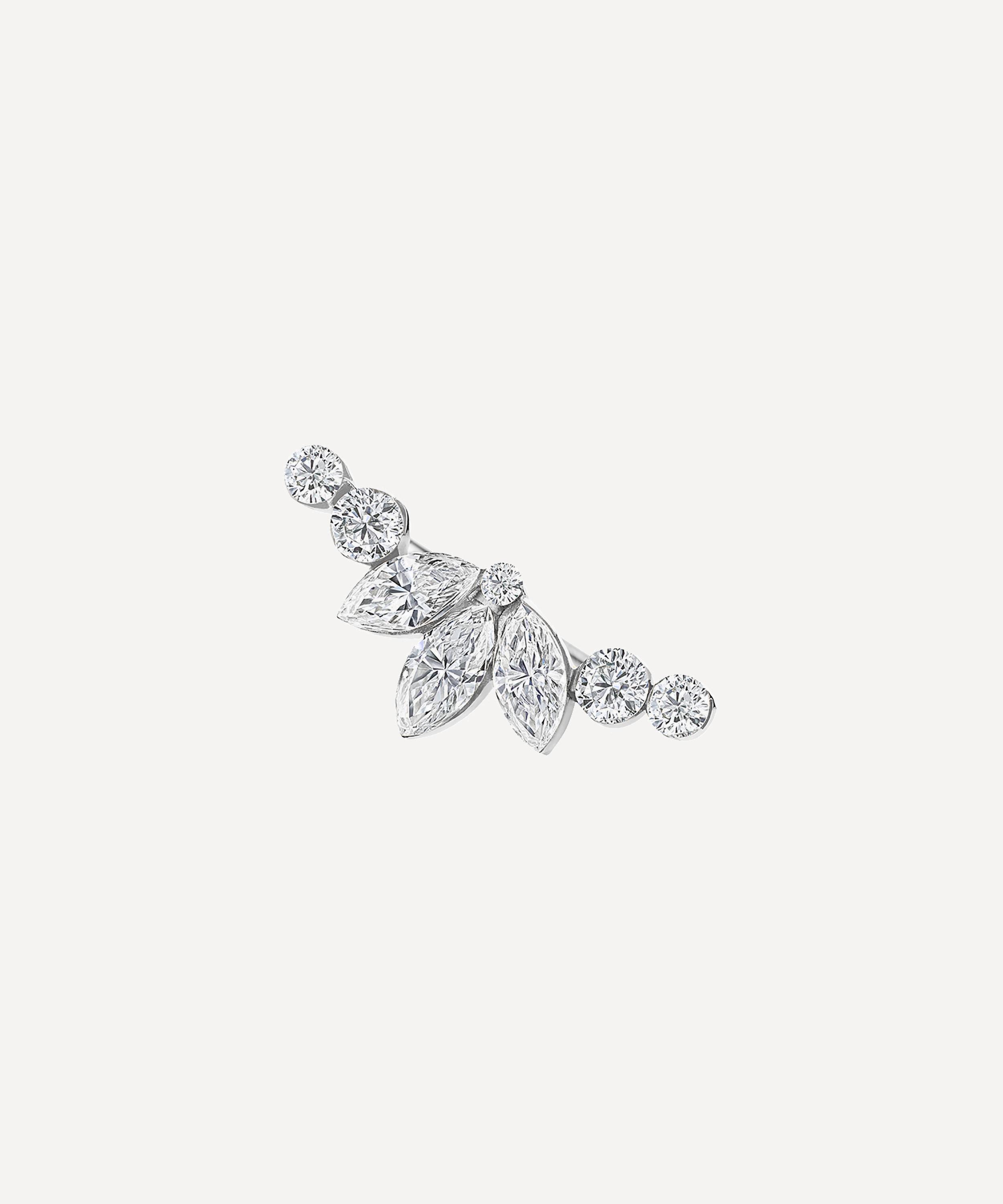 MARIA TASH MARIA TASH 18CT INVISIBLE DIAMOND LOTUS OPEN GARLAND EAR CLIMBER RIGHT 000713723