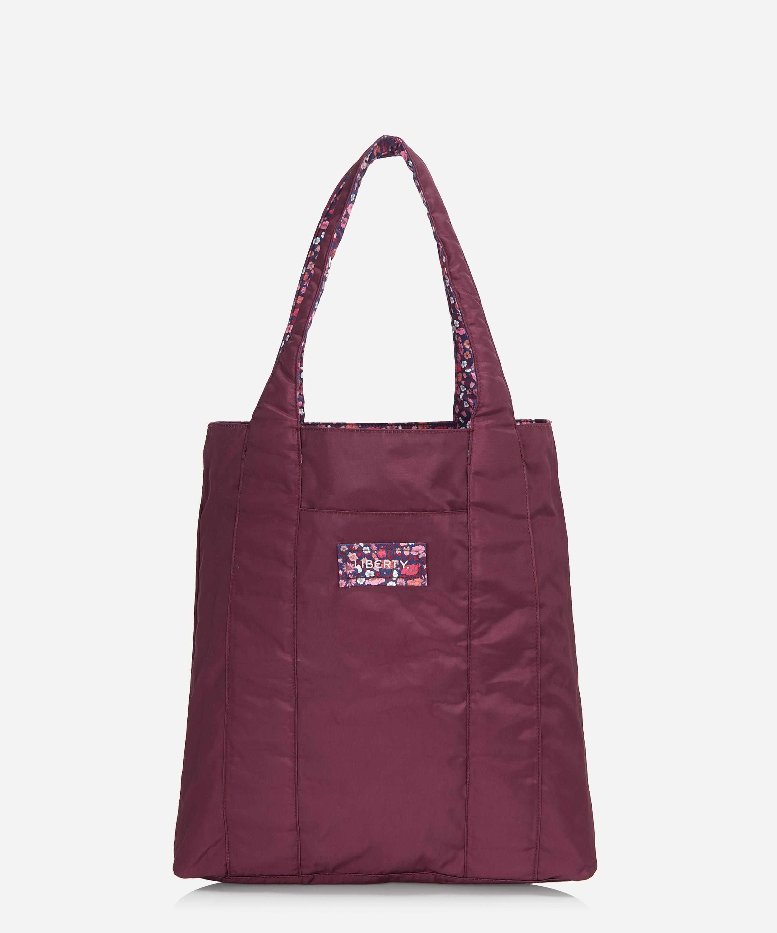 Shop Liberty Women's Print With Purpose Regenerated Reversible Twilly Tote Bag In Burgundy