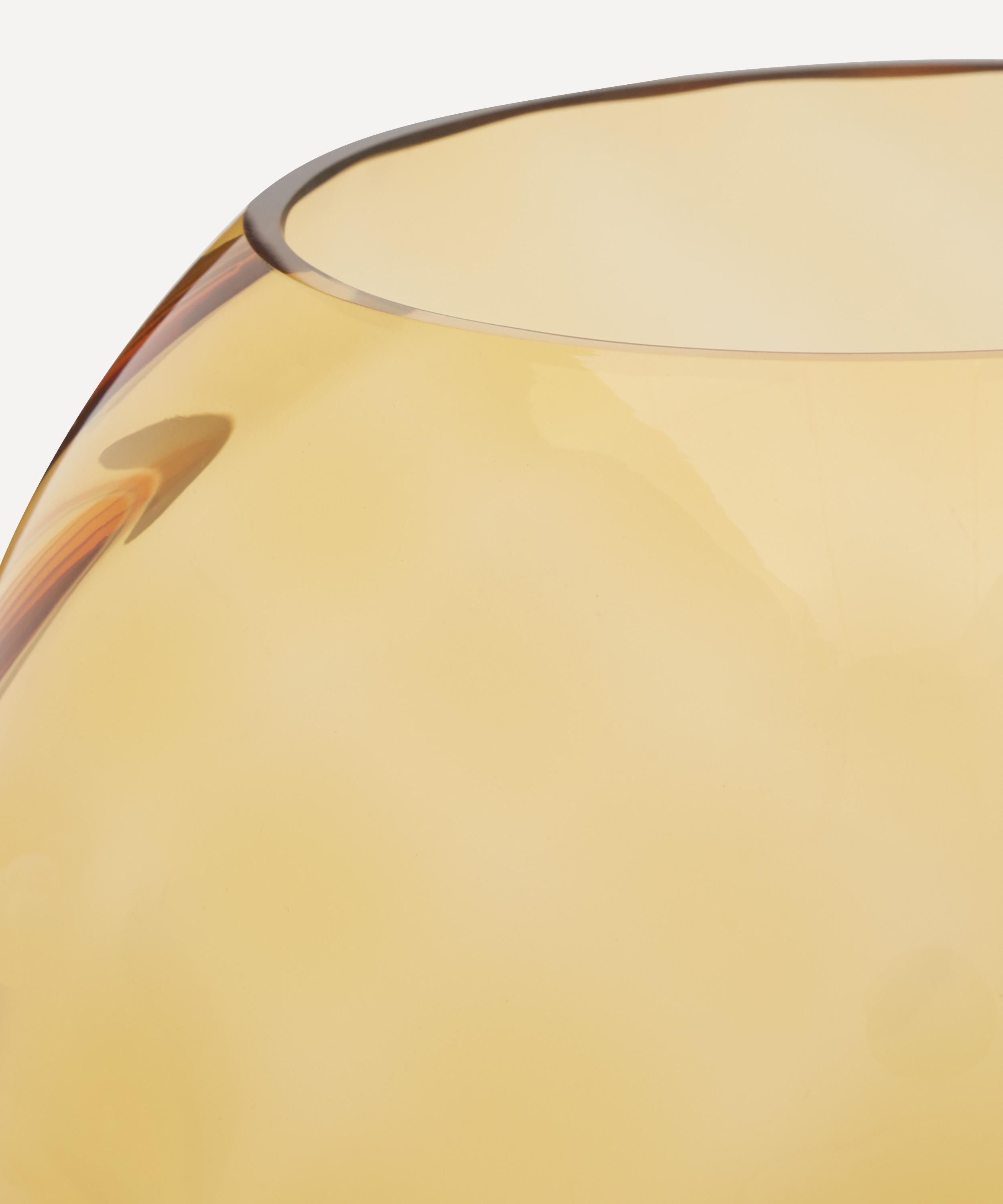 Shop Klimchi Round Marika Vase In Amber