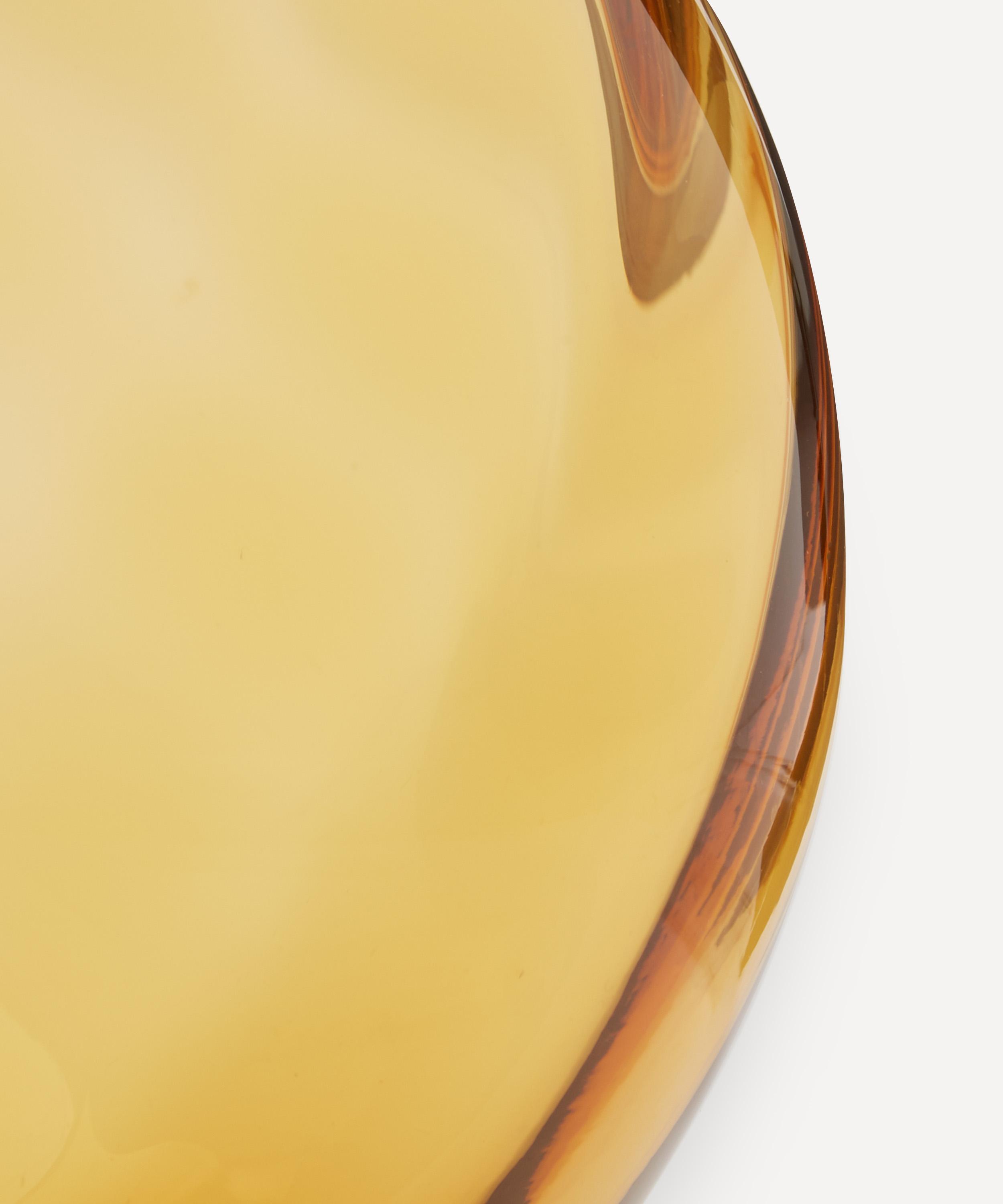 Shop Klimchi Round Marika Vase In Amber