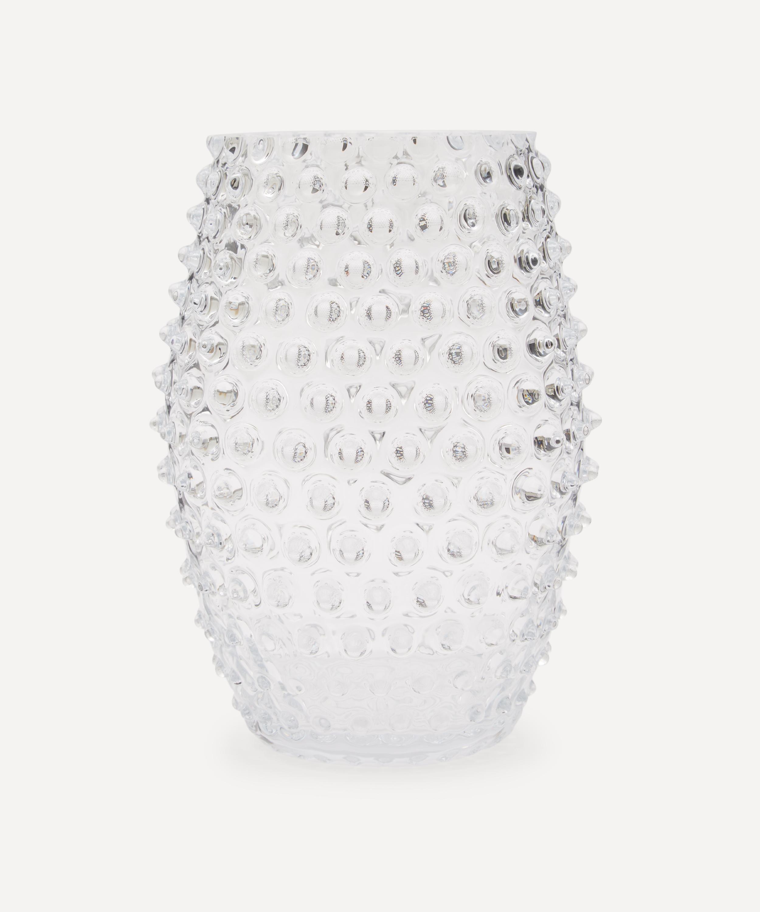 Shop Klimchi Tall Hobnail Vase In Clear