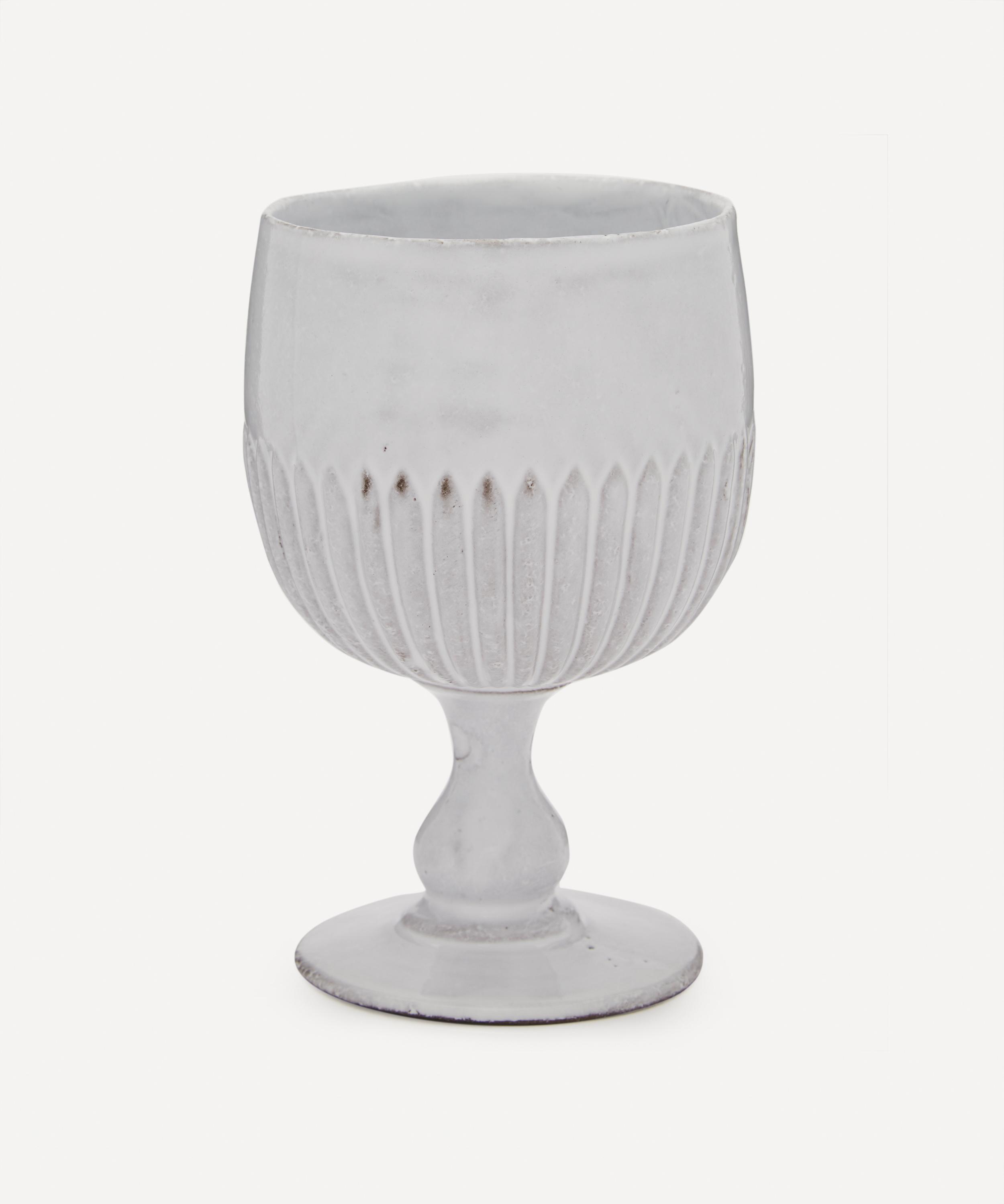 Astier De Villatte Victoria Dish On Stand In White