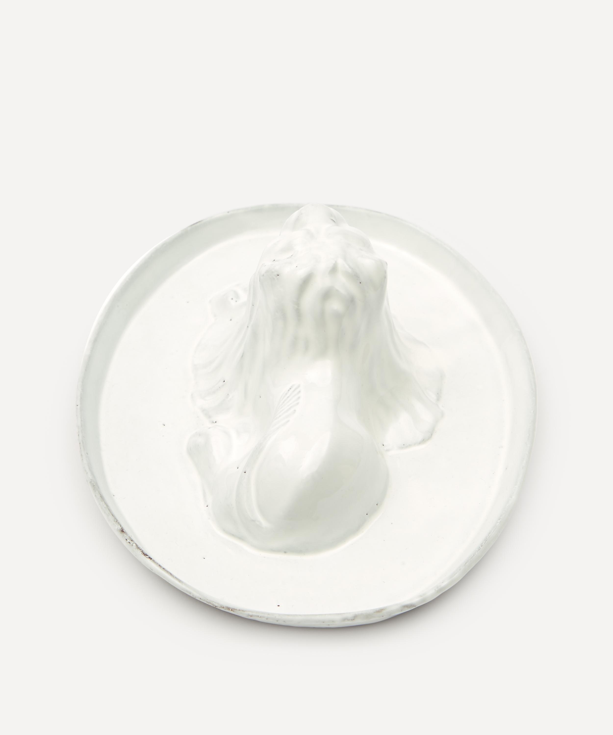 Astier De Villatte Large Lion Incense Holder In White