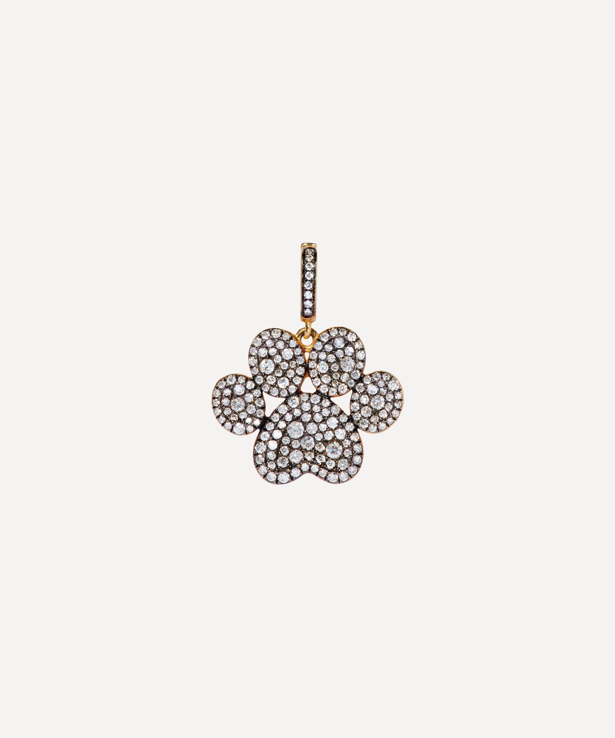 Annoushka 18ct Gold Diamond Paw Print Charm