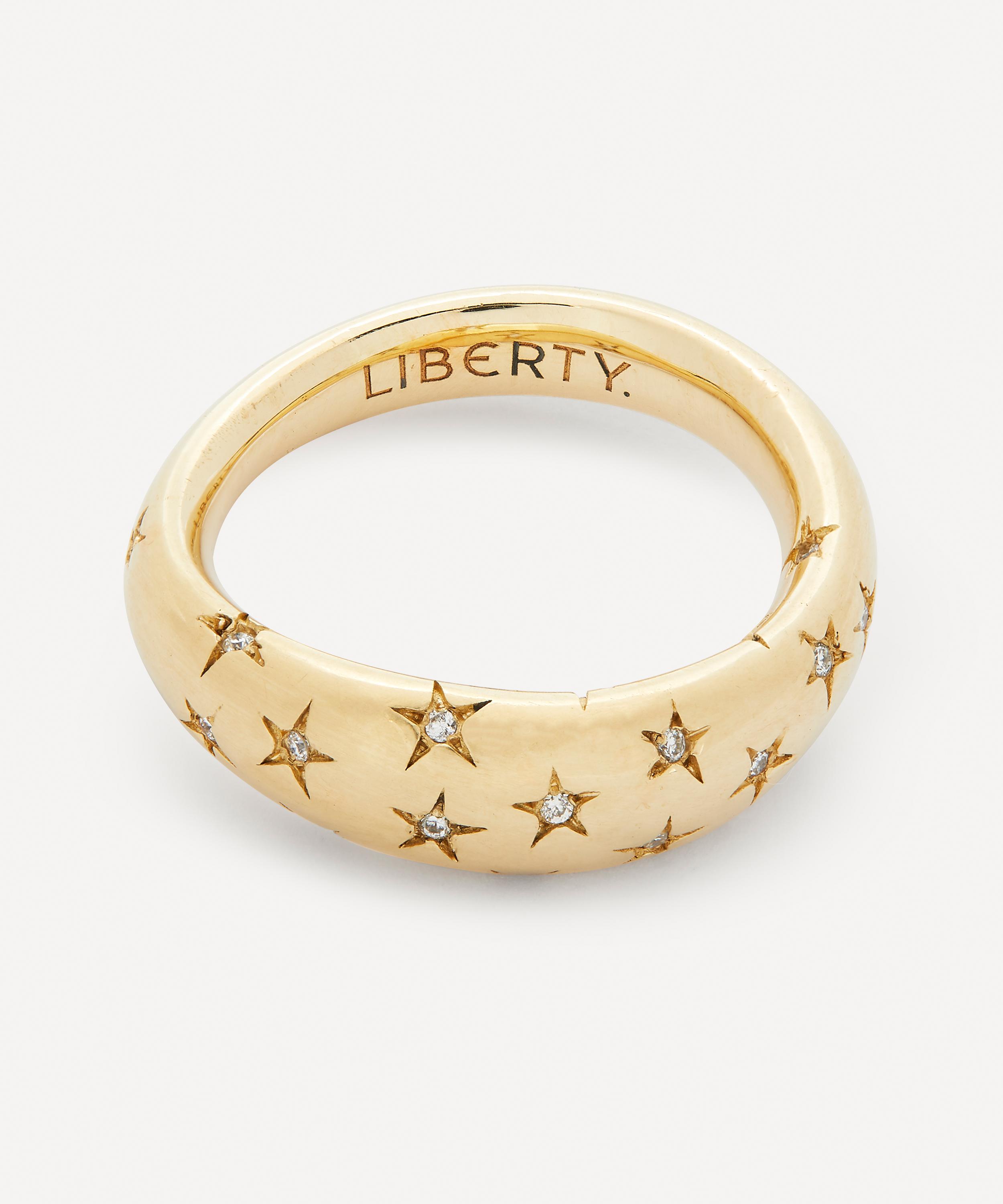 Liberty 18ct Gold Handmade Ianthe Star Diamond Ring 49 Luxury Christmas Gift / Present