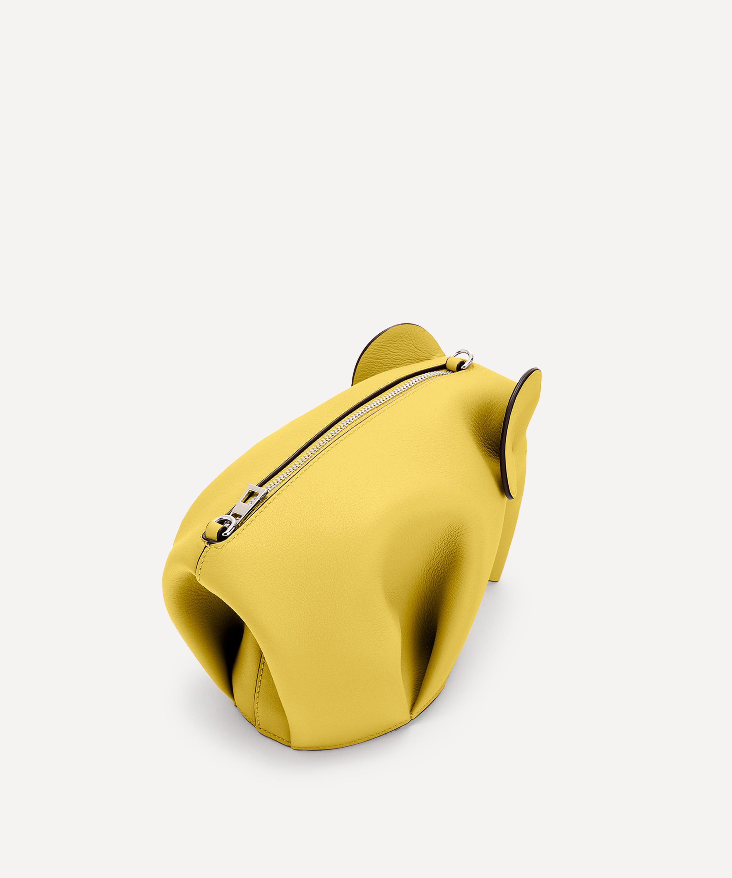 Loewe Women's Mini Elephant Leather Bag In Yellow