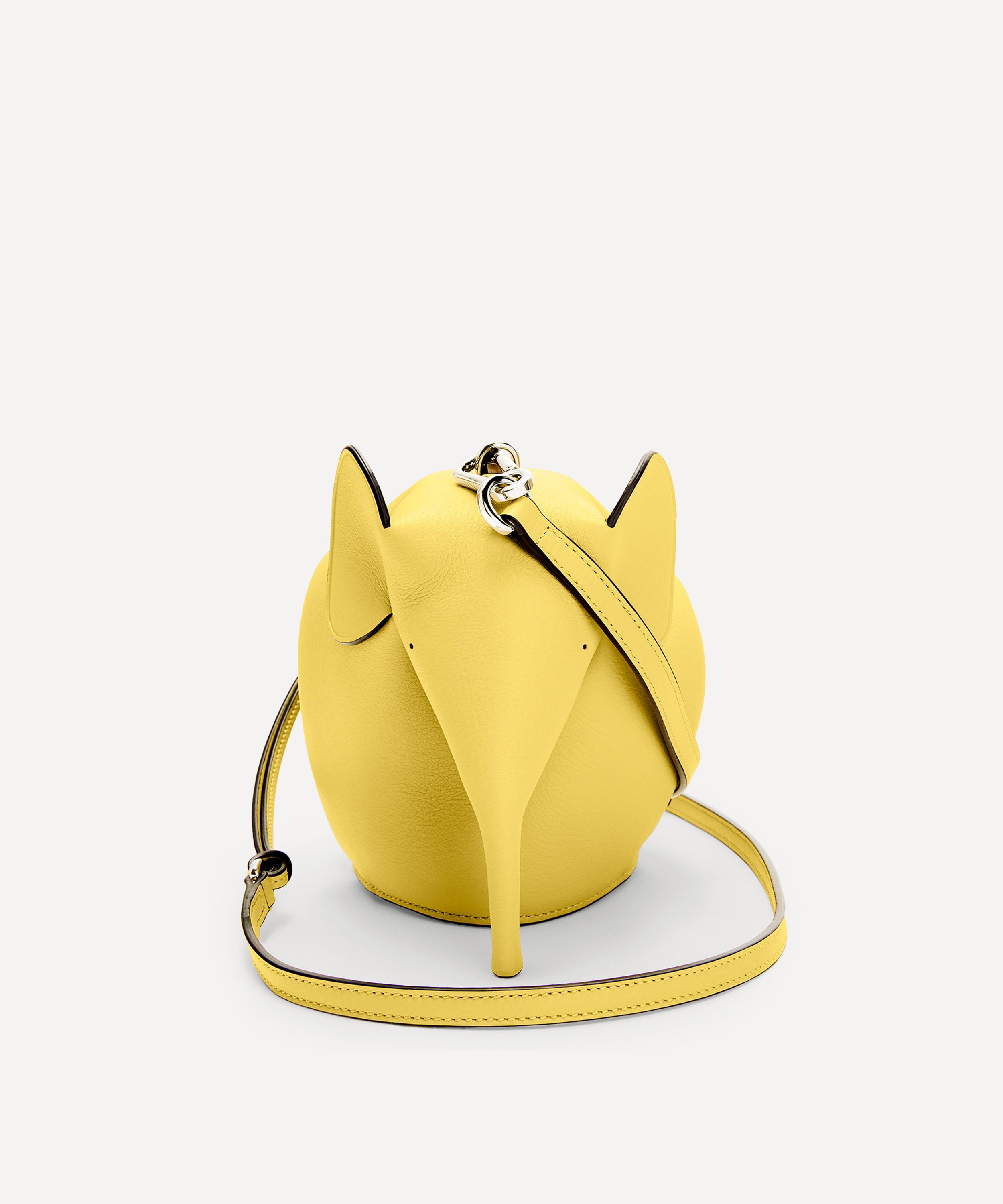 Loewe Women's Mini Elephant Leather Bag In Yellow