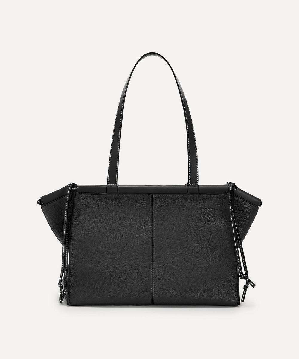 Loewe Small Cushion Leather Tote Bag In Black | ModeSens