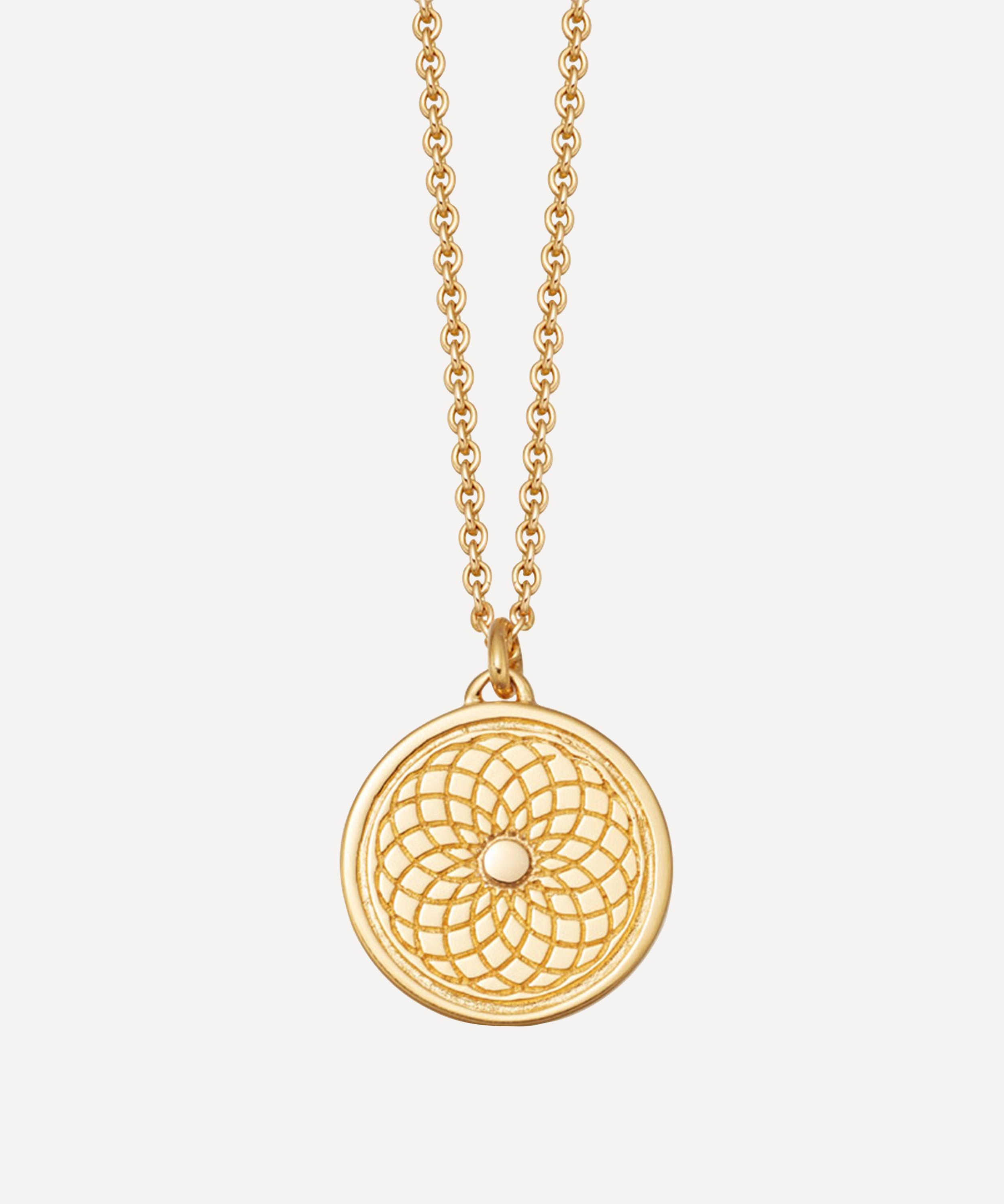Shop Astley Clarke Gold Plated Vermeil Silver Celestial Radial Pendant Necklace