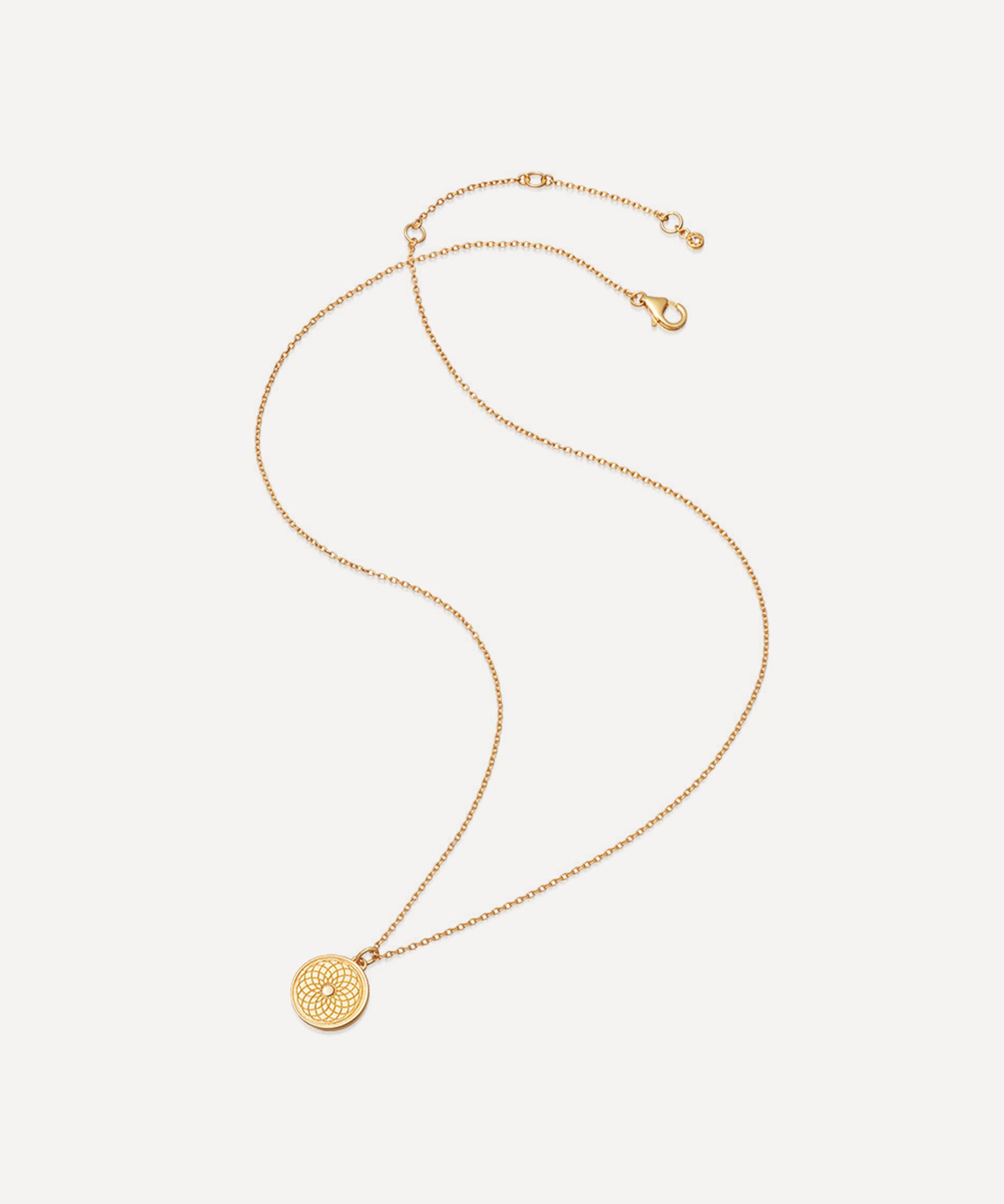 Shop Astley Clarke Gold Plated Vermeil Silver Celestial Radial Pendant Necklace