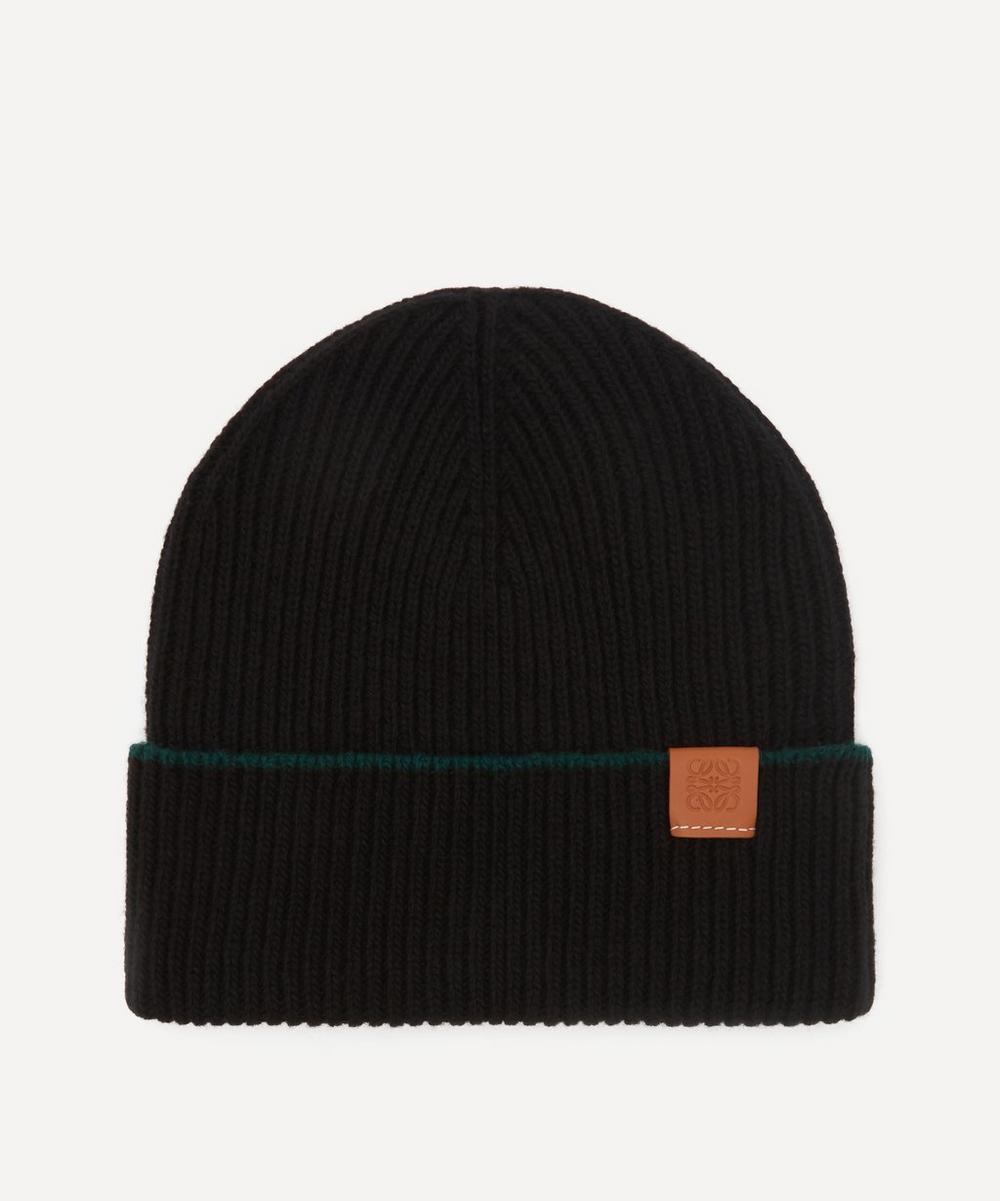 Loewe Knitted Wool Beanie Hat In Black | ModeSens