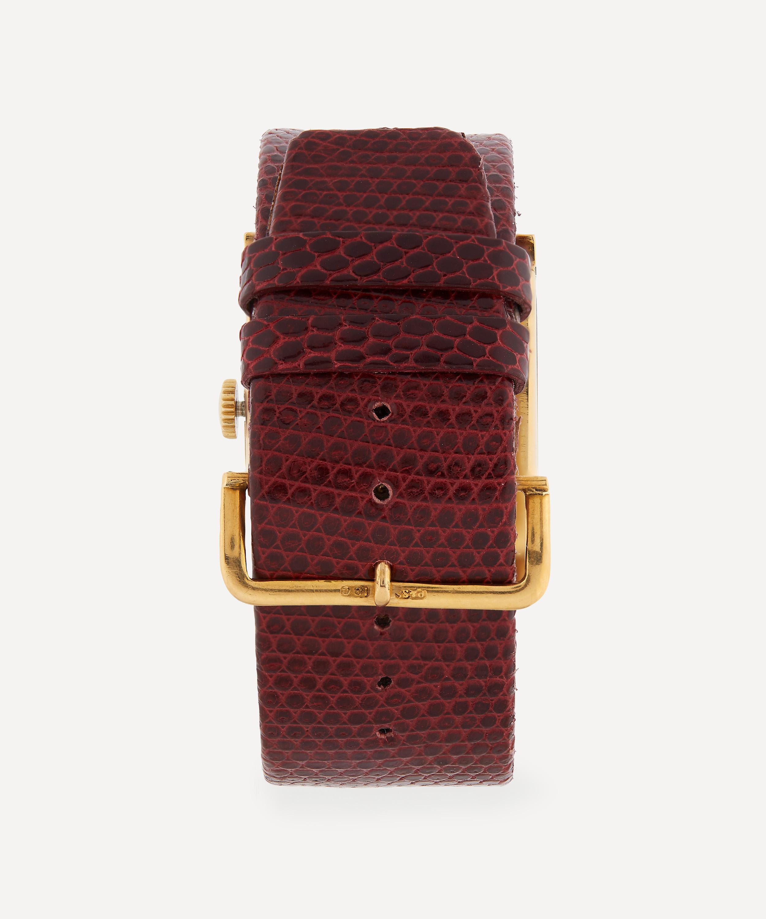 Shop Designer Vintage Mens 1930s Longines 18ct Gold Watch In Brown