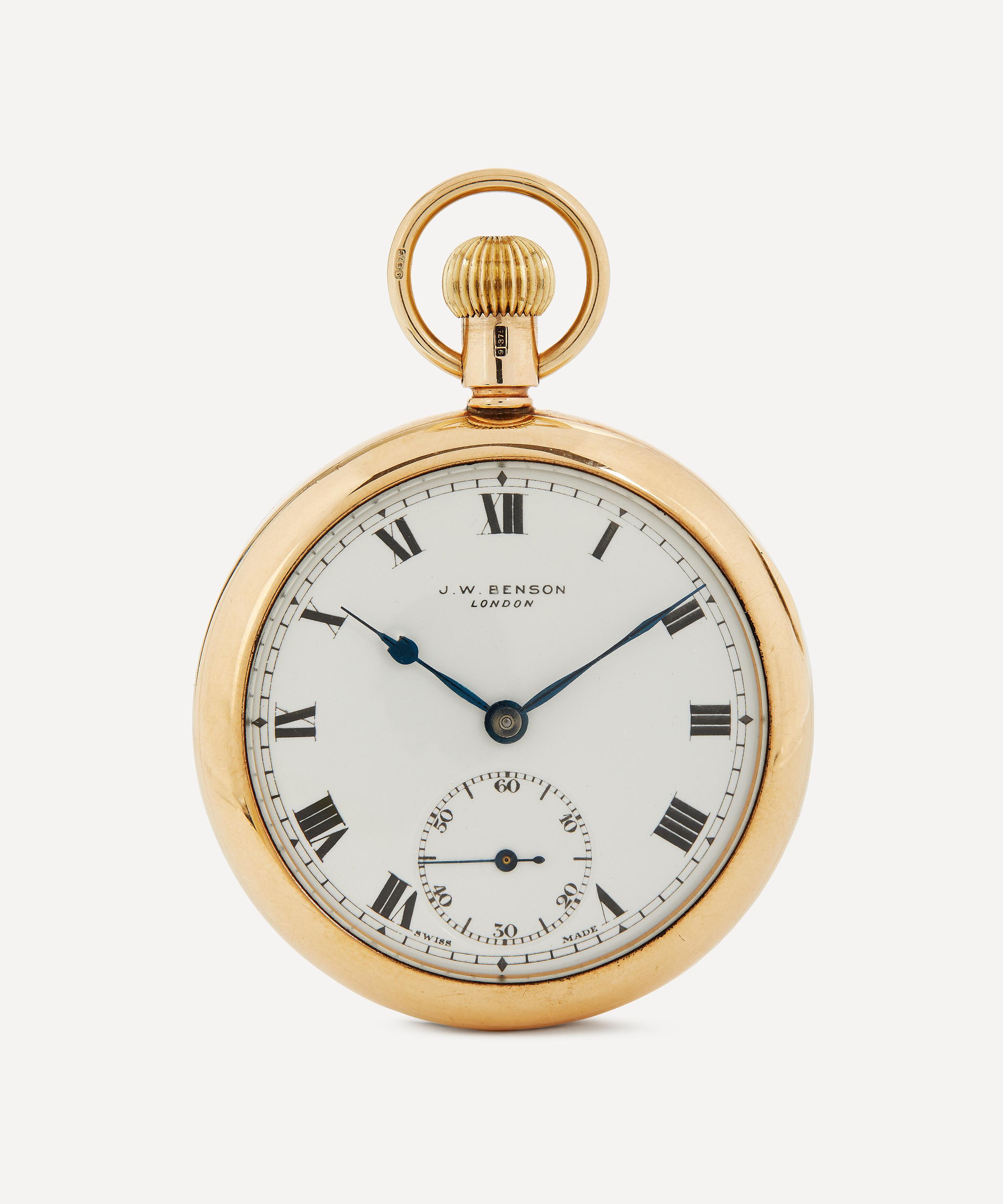 Shop Designer Vintage Mens 1930s J. W. Benson 9ct. Gold Pocket Watch