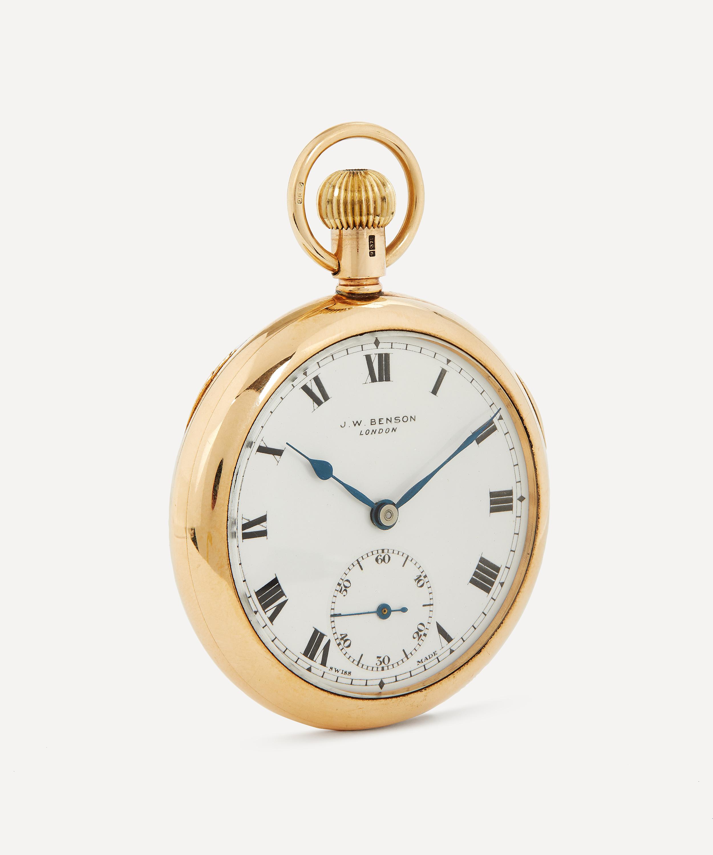 Shop Designer Vintage Mens 1930s J. W. Benson 9ct. Gold Pocket Watch