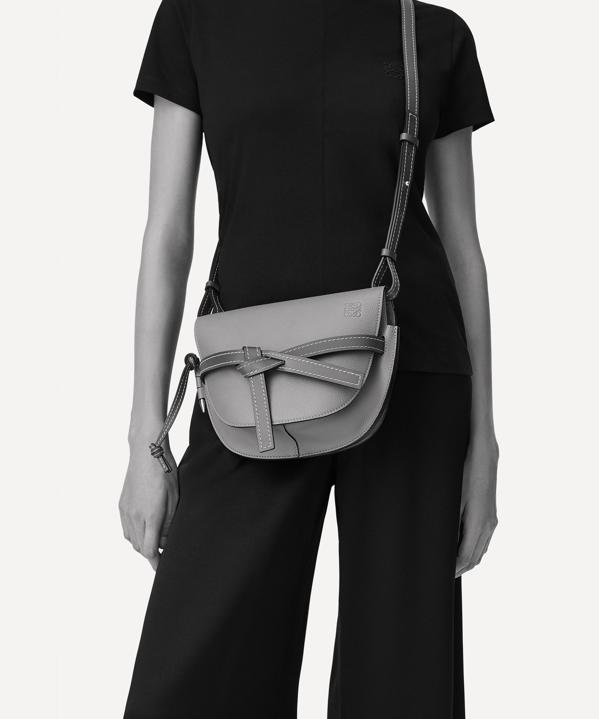 Loewe Small Gate Leather Cross-body Bag In Yellow Mango