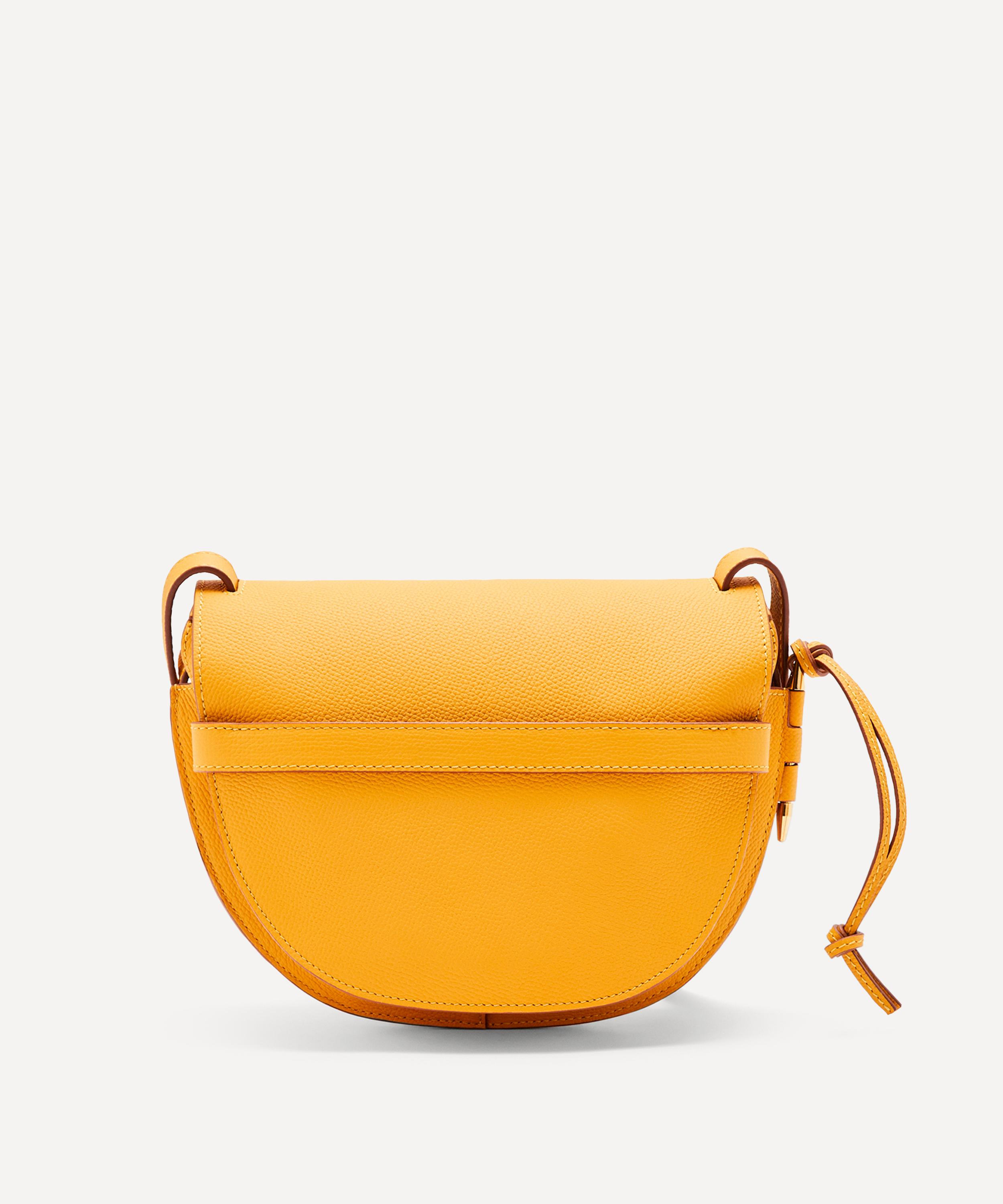 Loewe Small Gate Leather Cross-body Bag In Yellow Mango