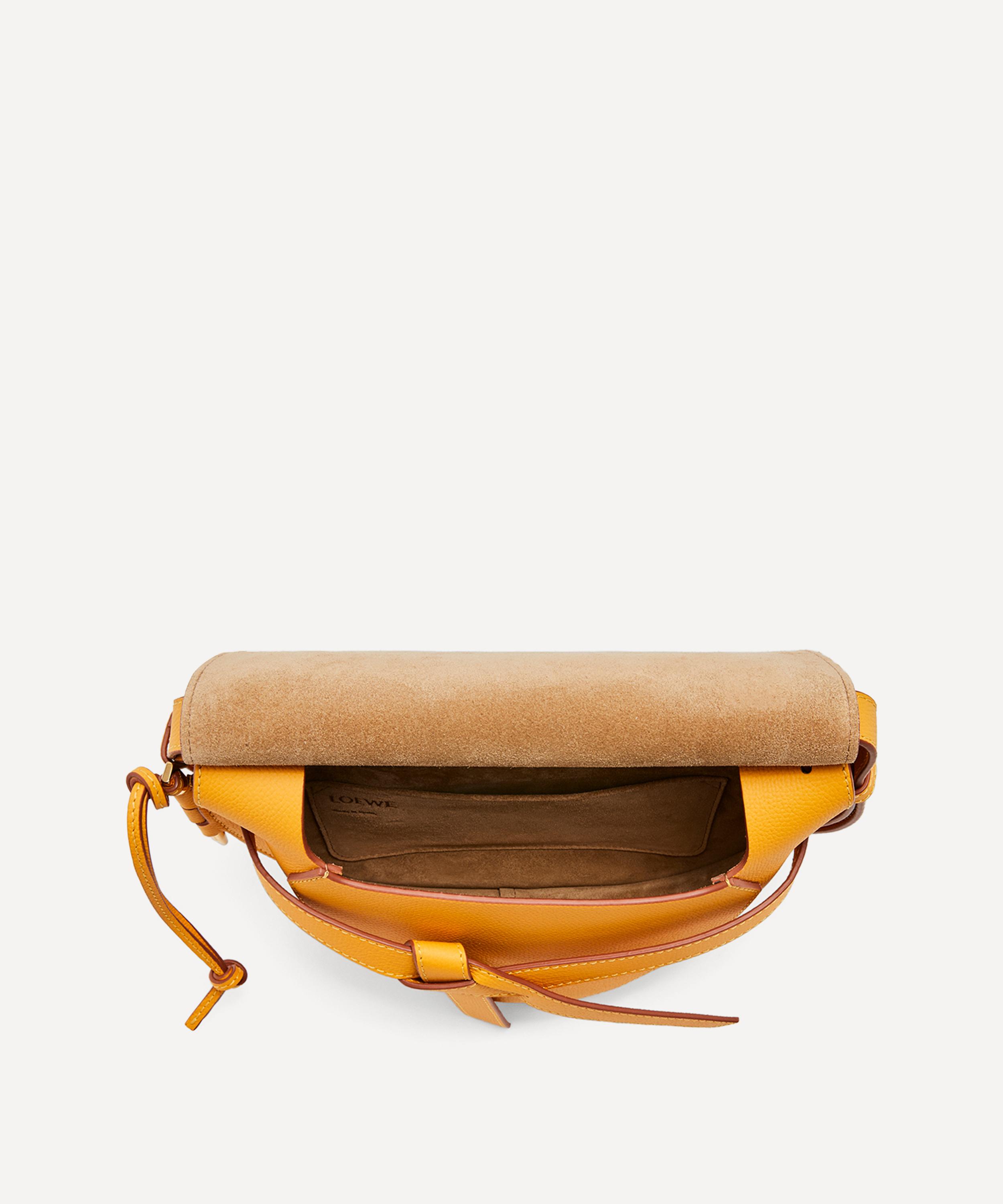 Loewe Small Gate Leather Cross-body Bag In Yellow Mango