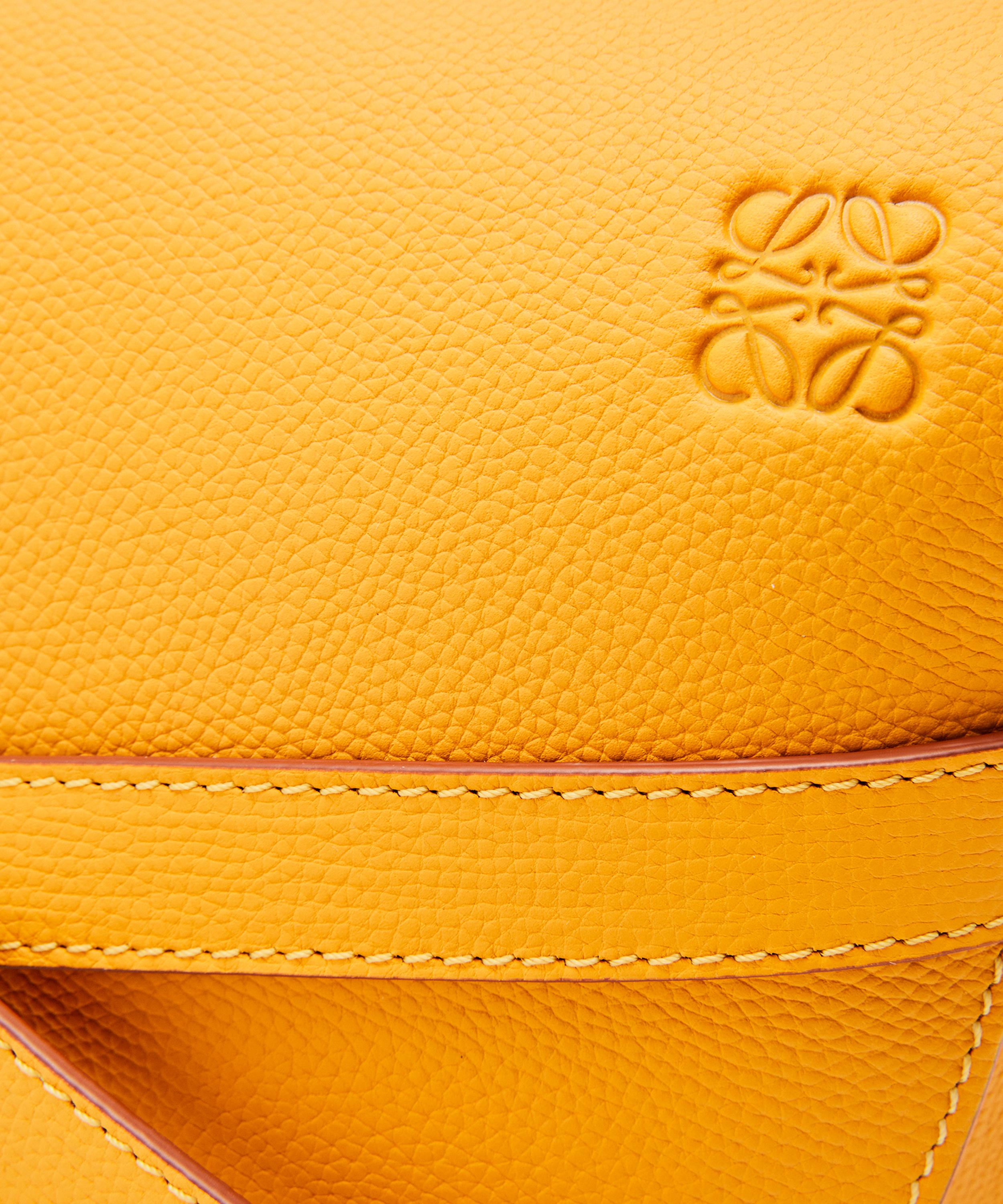 Loewe Small Gate Leather Cross-body Bag In Yellow Mango