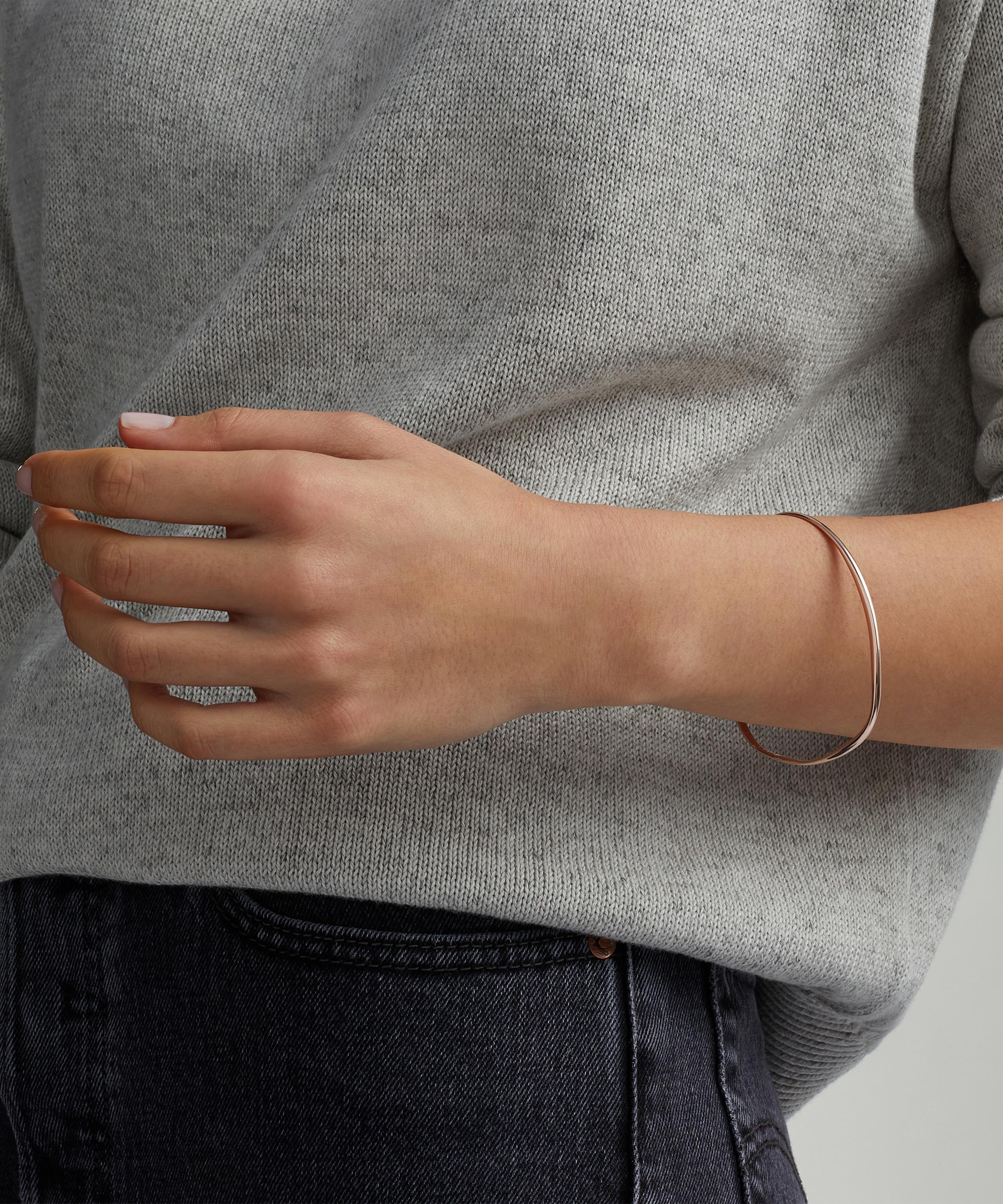 Monica Vinader Rose Gold Plated Vermeil Silver Nura Reef Small Bangle In Rose Gold