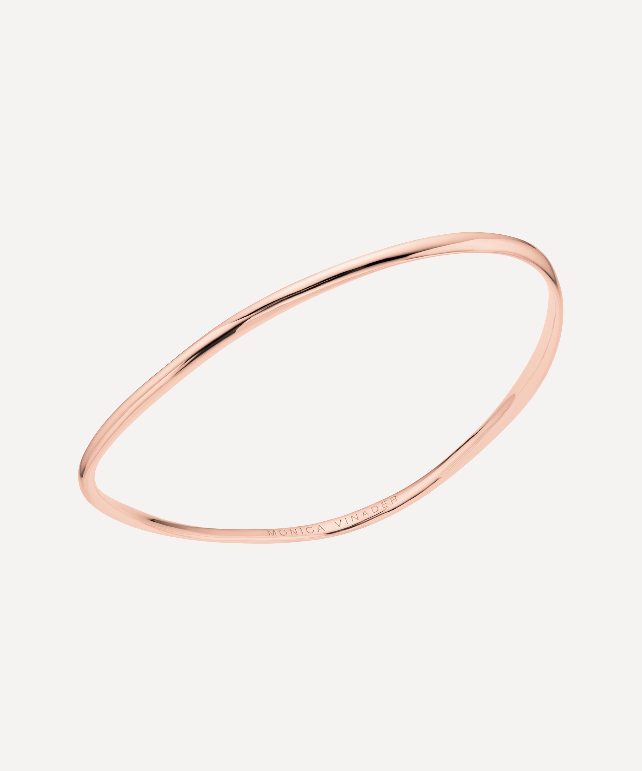 Monica Vinader Rose Gold Plated Vermeil Silver Nura Reef Small Bangle In Rose Gold