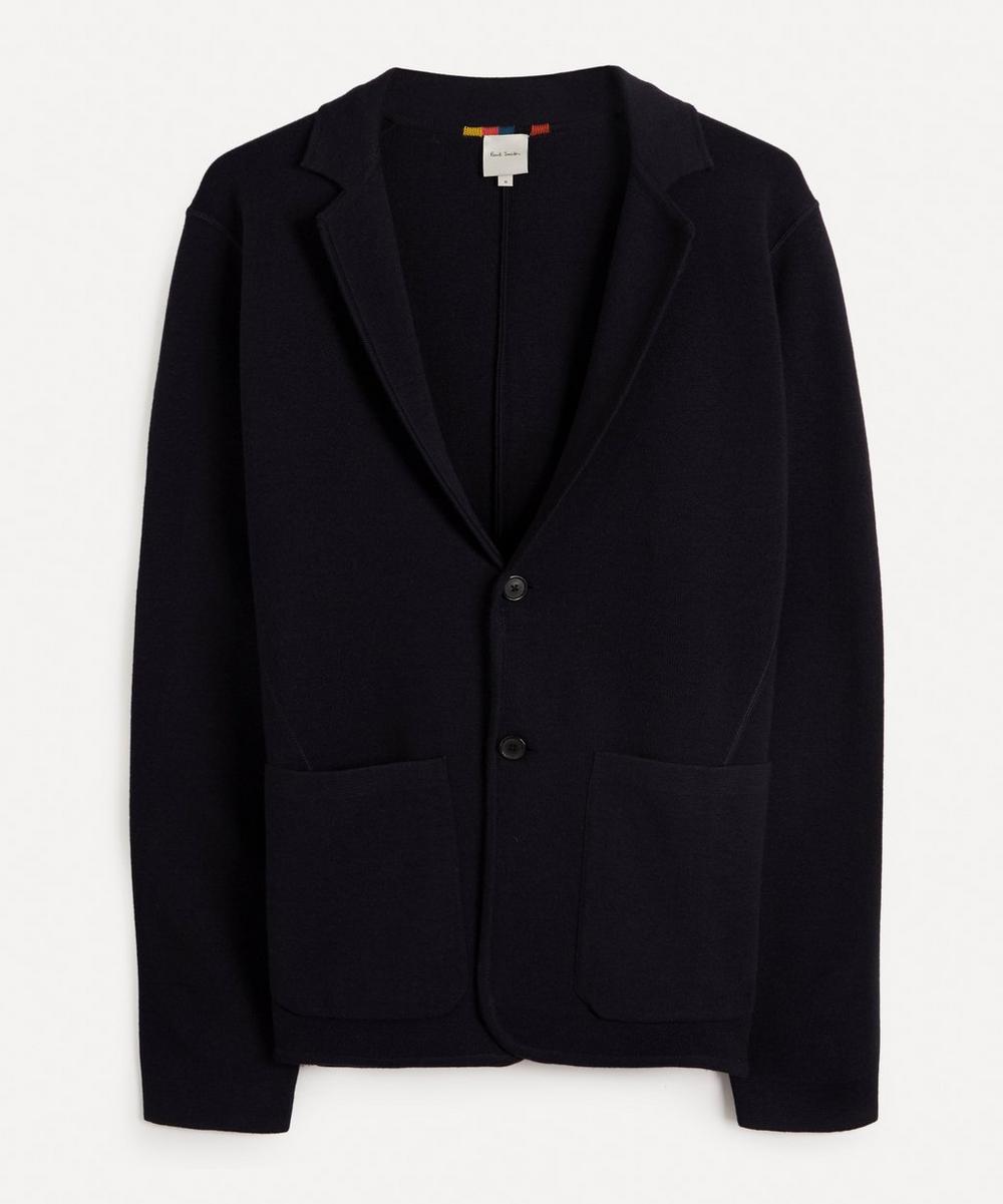 Paul Smith Single-breasted Wool Cardigan In Navy