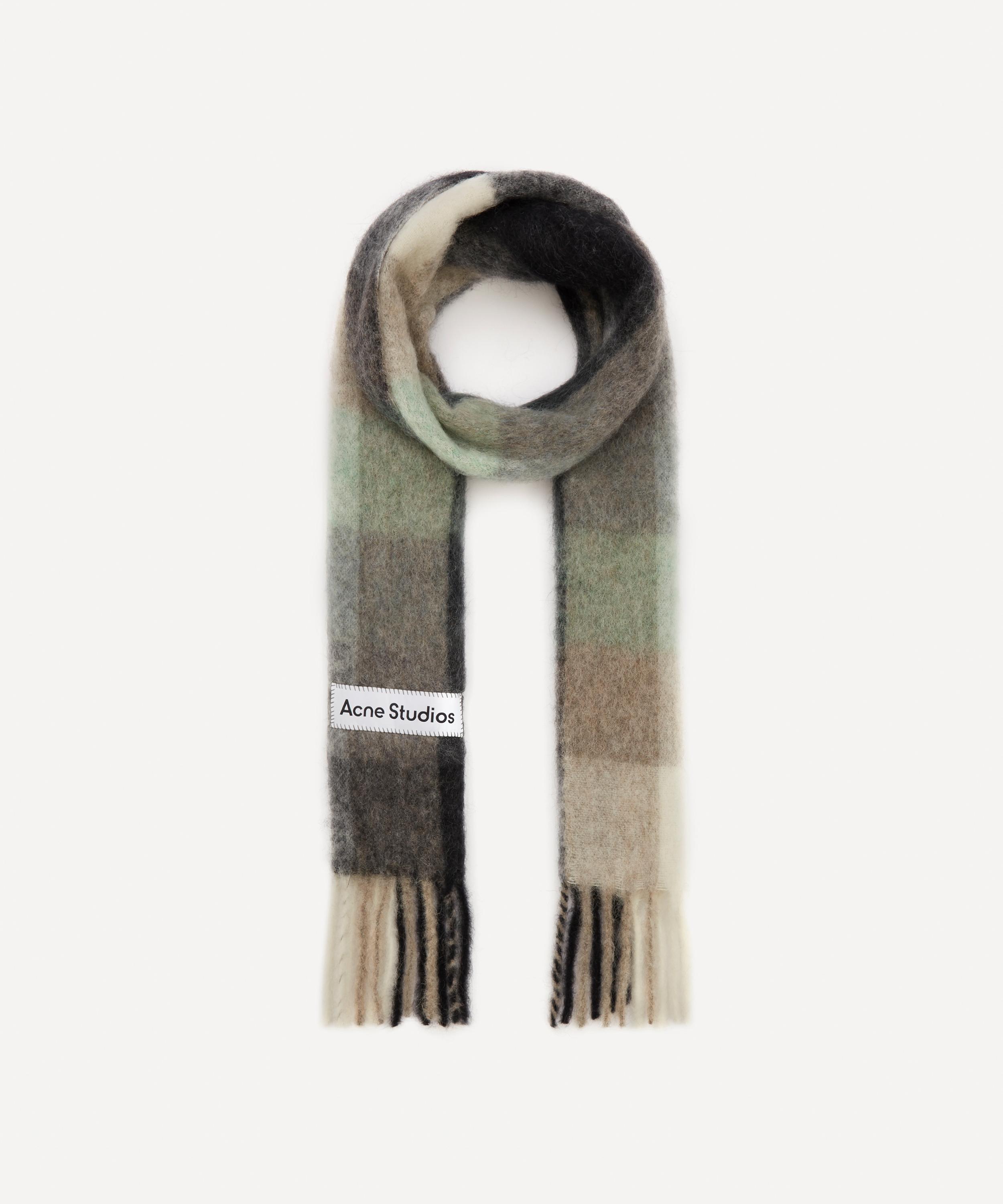 Shop Acne Studios Mens Mohair Checked Scarf