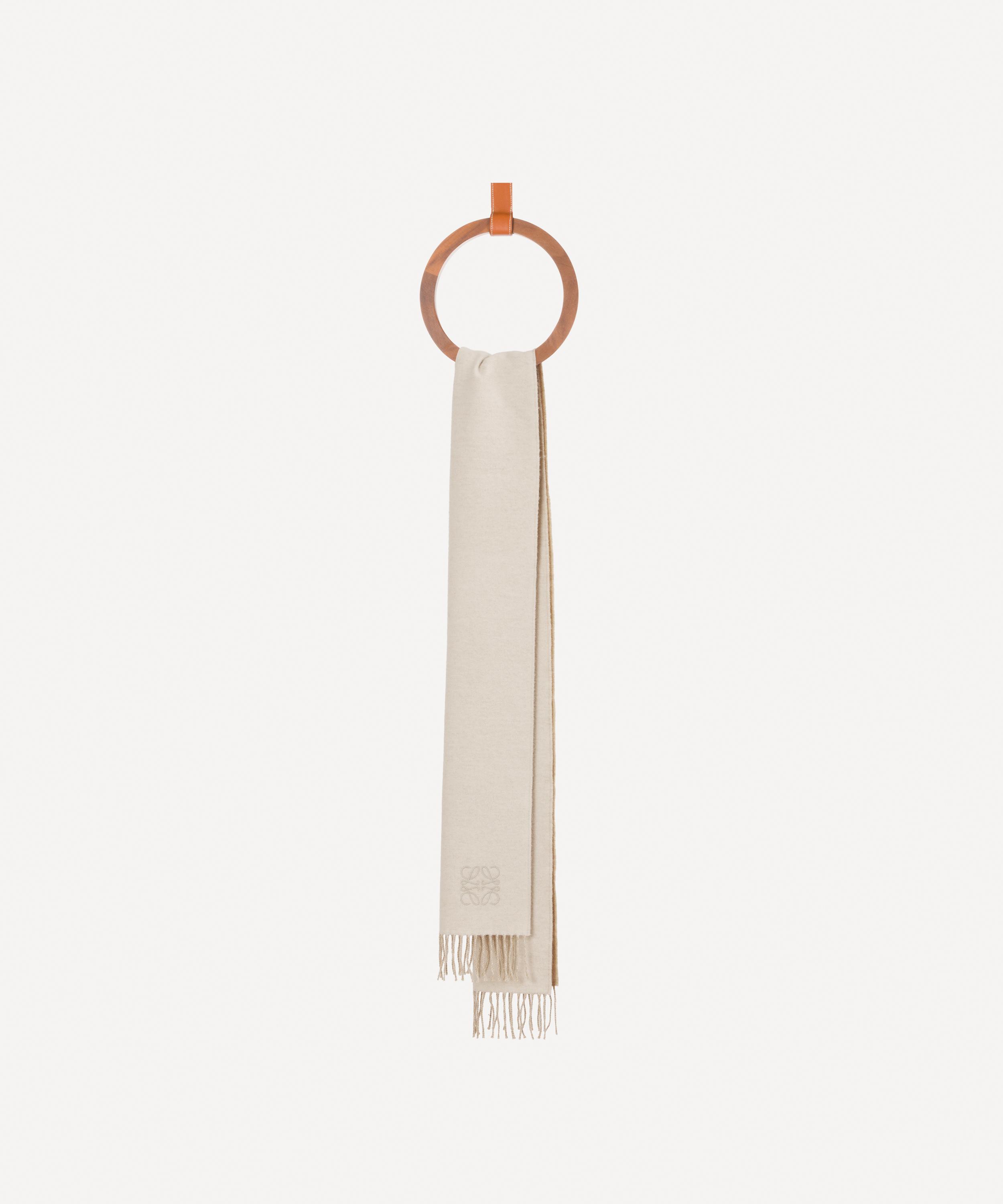 Loewe Women's Bi-Colour Wool-Blend Scarf White