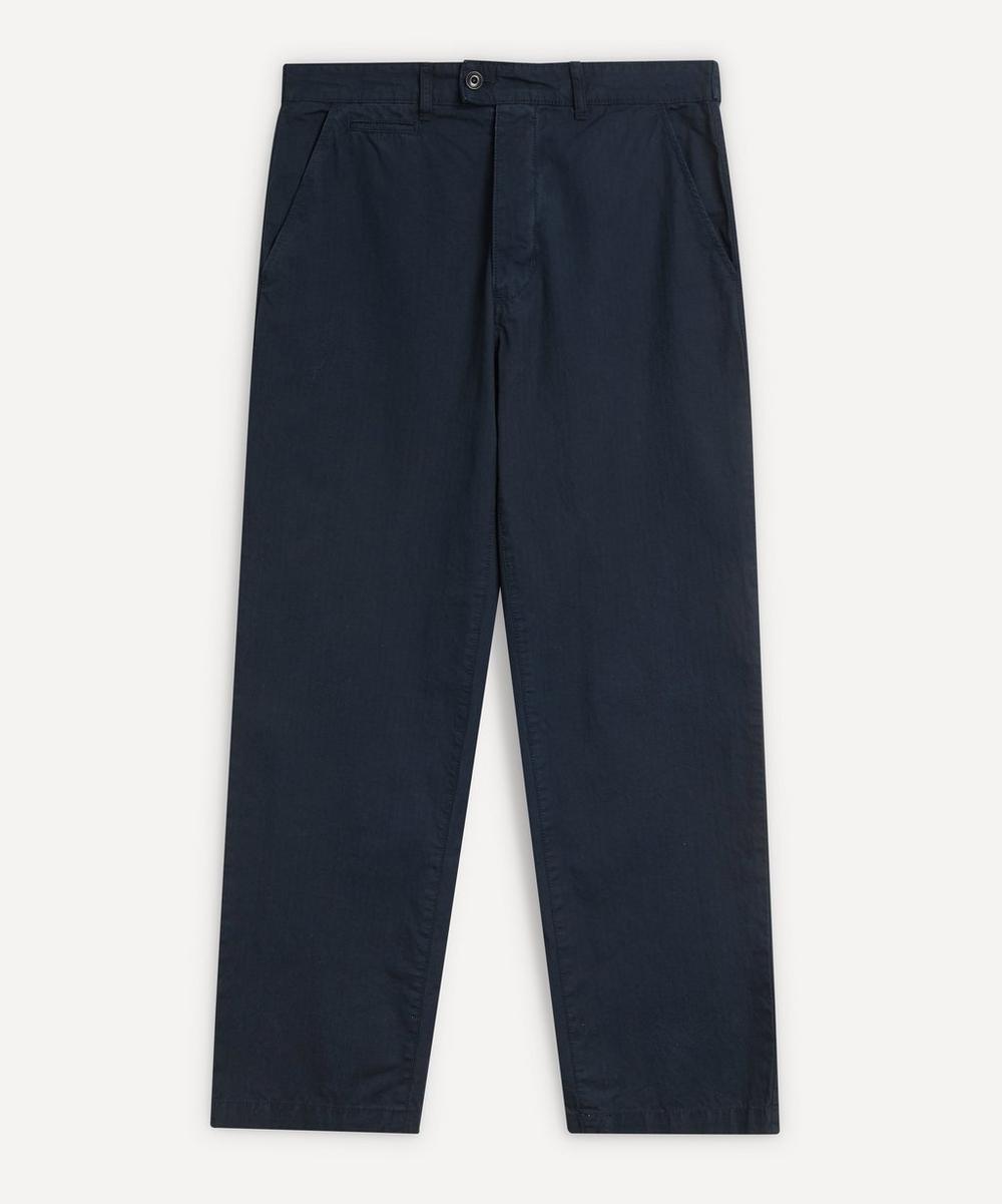Albam Straight-leg Cotton-ripstop Trousers In Navy