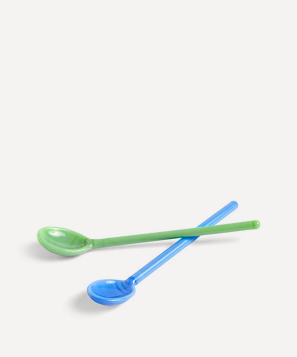 Hay - Glass Spoons Mono Set of Two