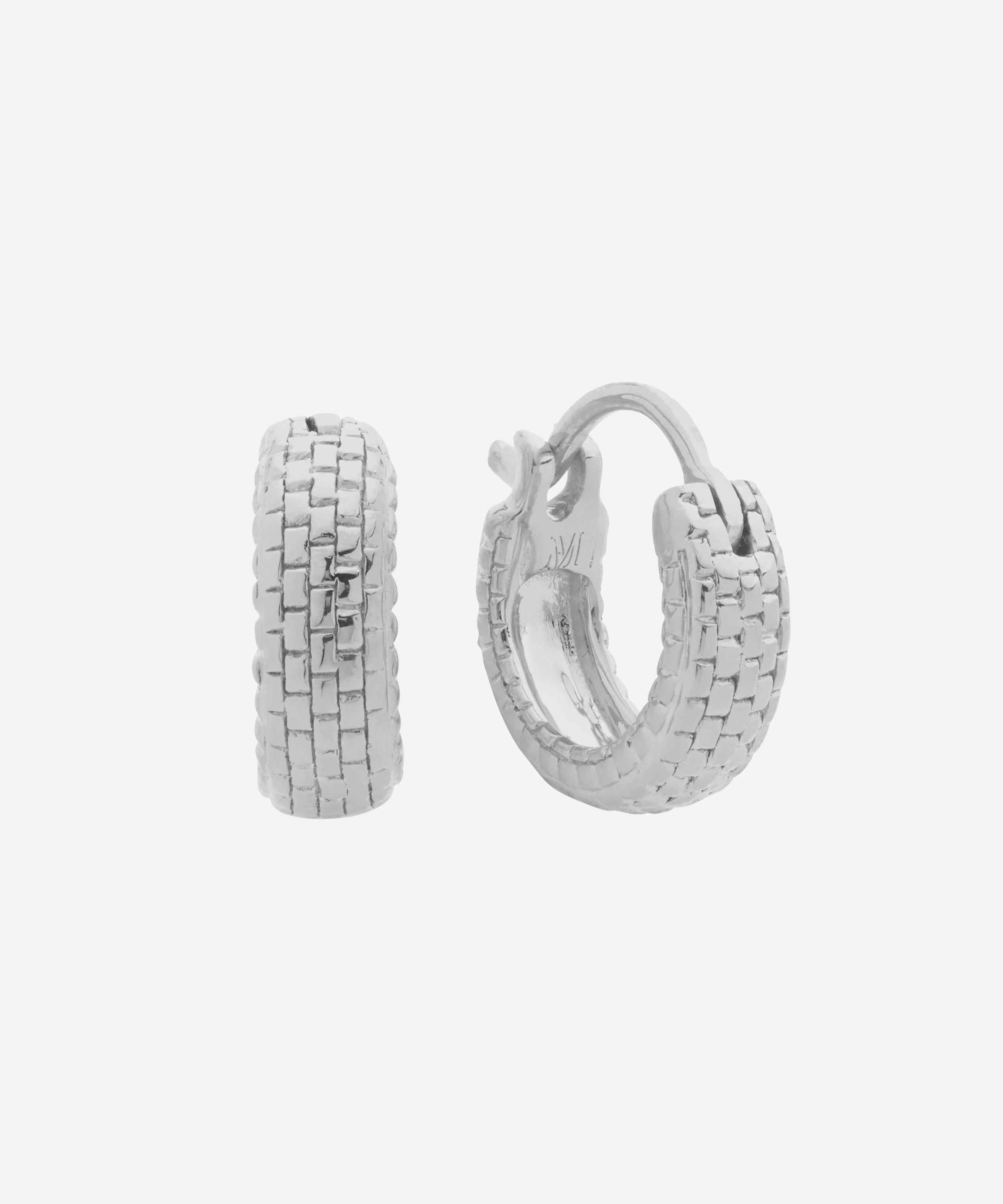 Monica Vinader X Doina Silver Huggie Hoop Earrings In Silver